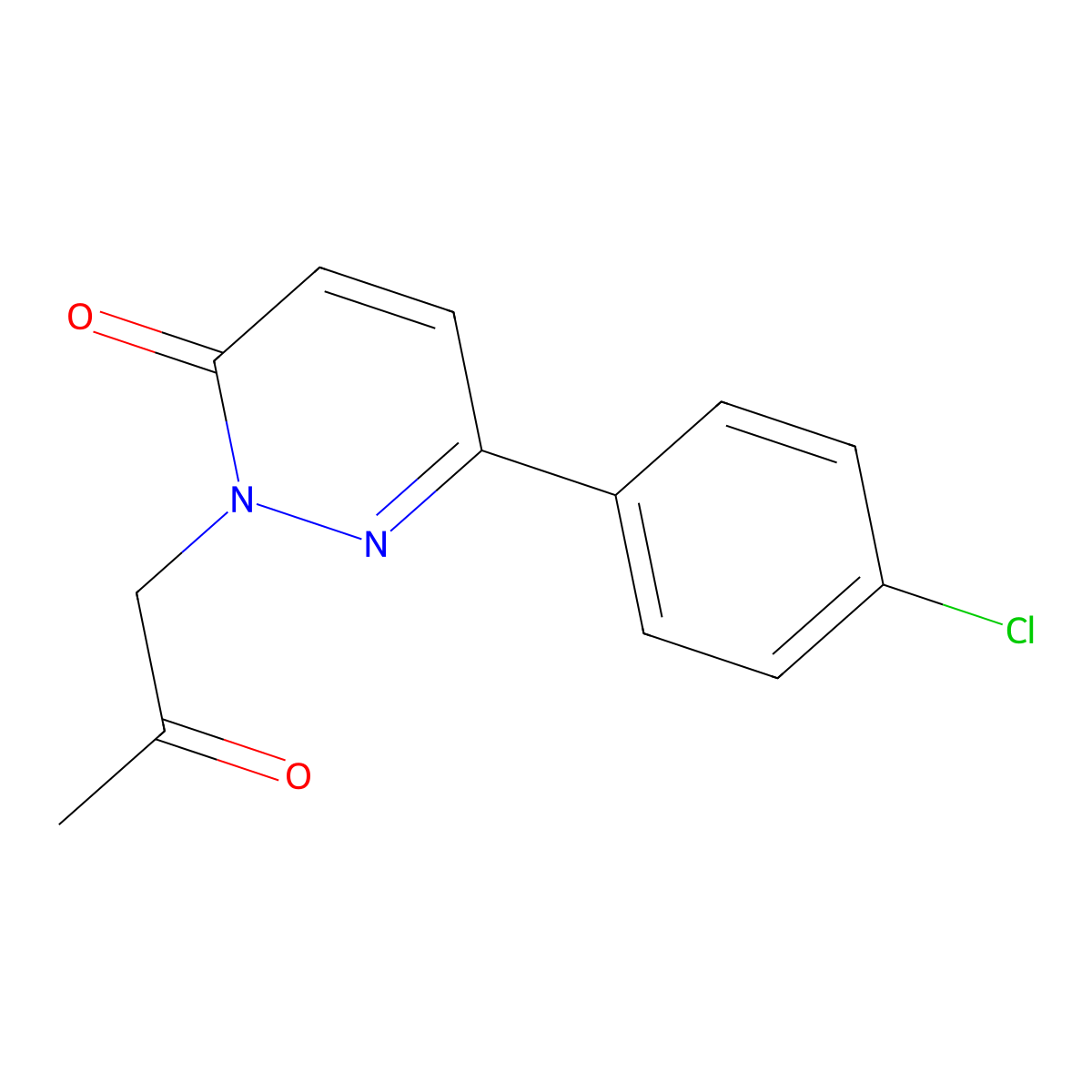 6-(4-chlorophenyl)-2-(2-oxopropyl)pyridazin-3(2H)-one molecular structure, CAS 1211754-39-0