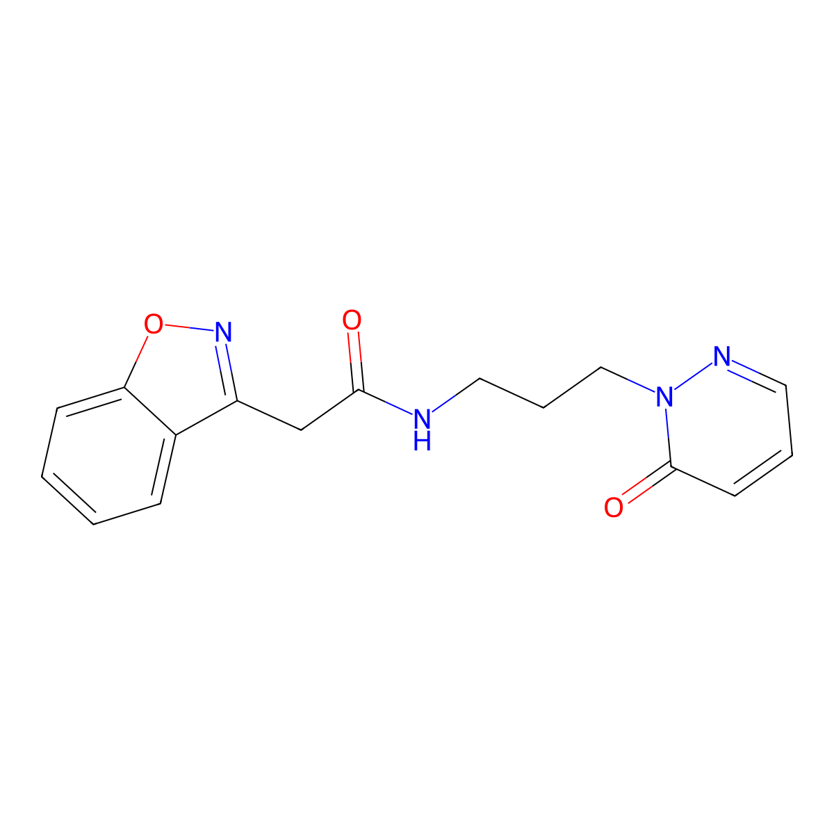 2-(benzo[d]isoxazol-3-yl)-N-(3-(6-oxopyridazin-1(6H)-yl)propyl)acetamide molecular structure, CAS 1211756-51-2