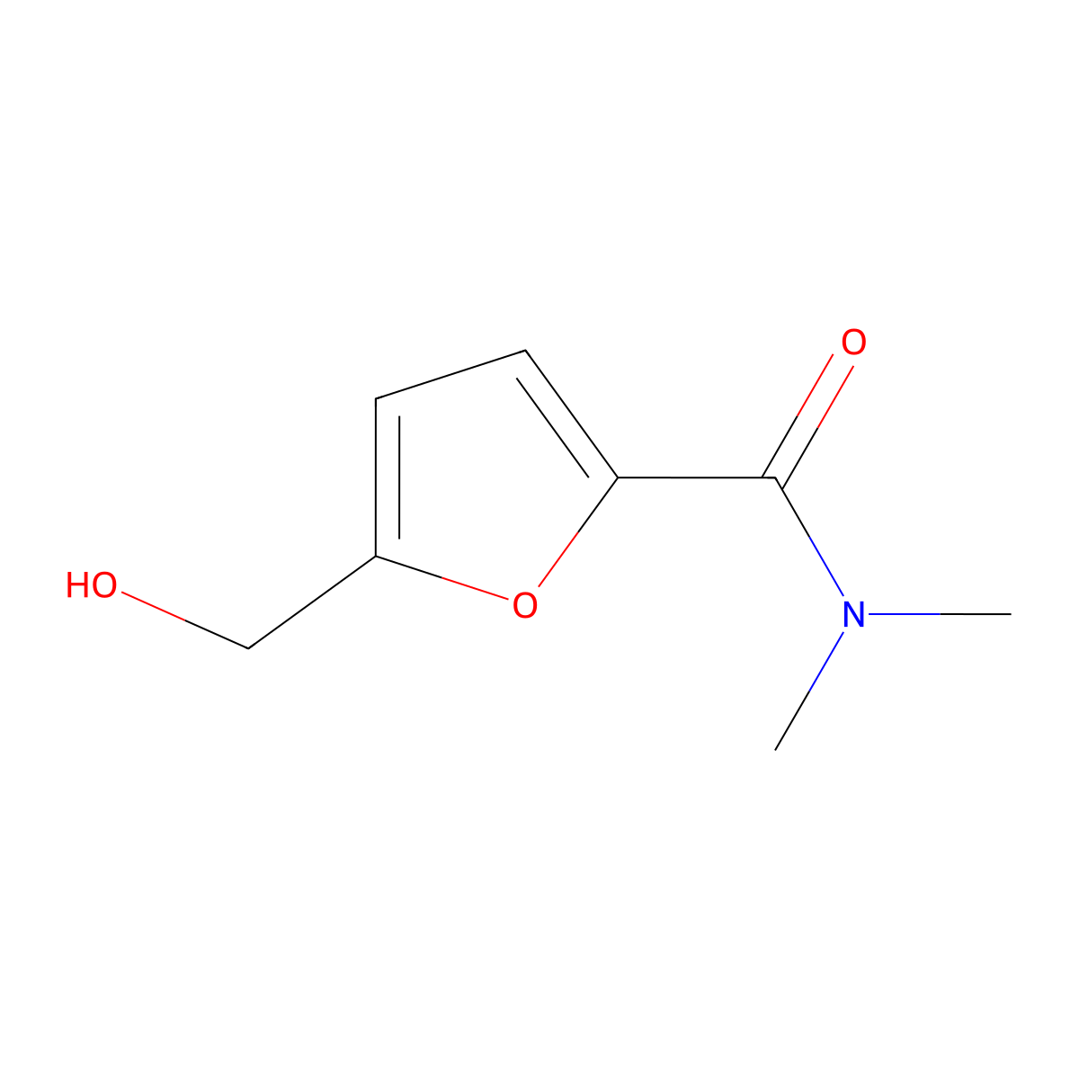5-(Hydroxymethyl)-N,N-dimethylfuran-2-carboxamide molecular structure, CAS 1211764-32-7