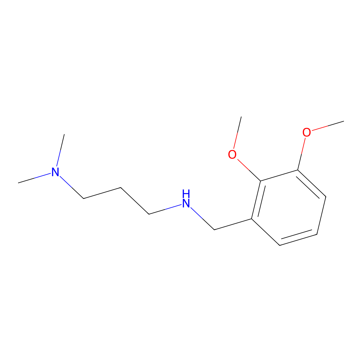 N'-(2,3-dimethoxybenzyl)-N,N-dimethylpropane-1,3-diamine molecular structure, CAS 121177-60-4