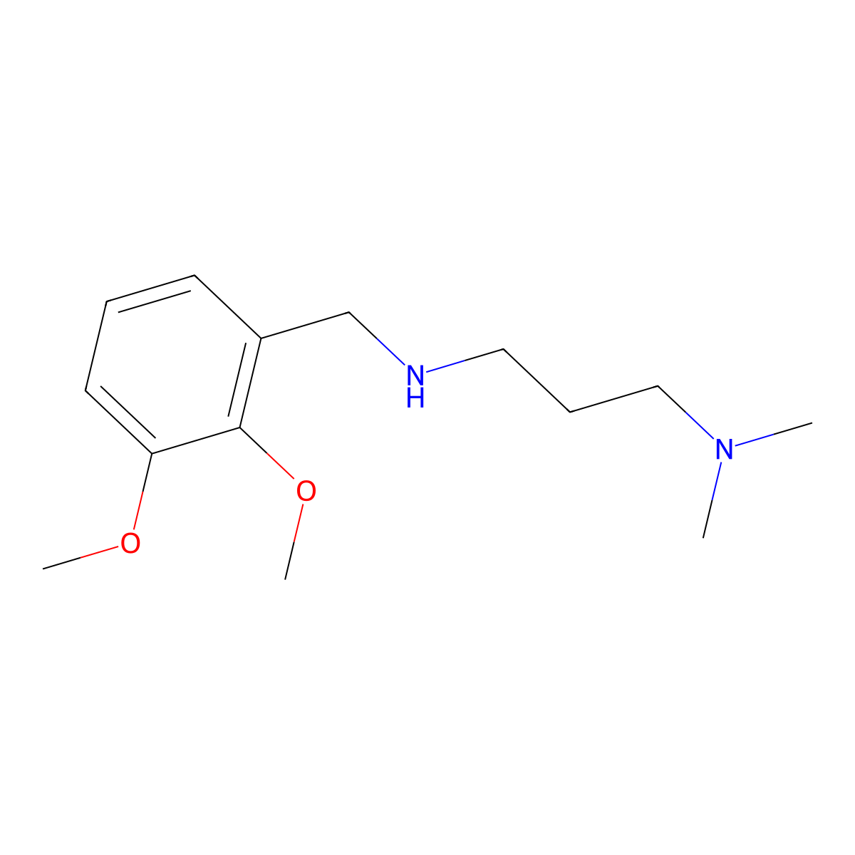 N'-(2,3-dimethoxybenzyl)-N,N-dimethylpropane-1,3-diamine molecular structure, CAS 121177-60-4