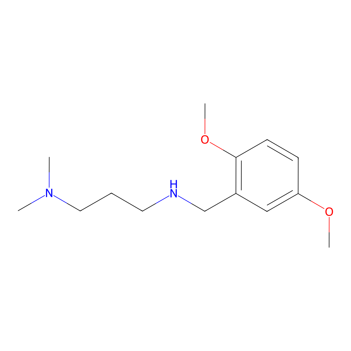 N'-(2,5-dimethoxybenzyl)-N,N-dimethylpropane-1,3-diamine molecular structure, CAS 121177-62-6