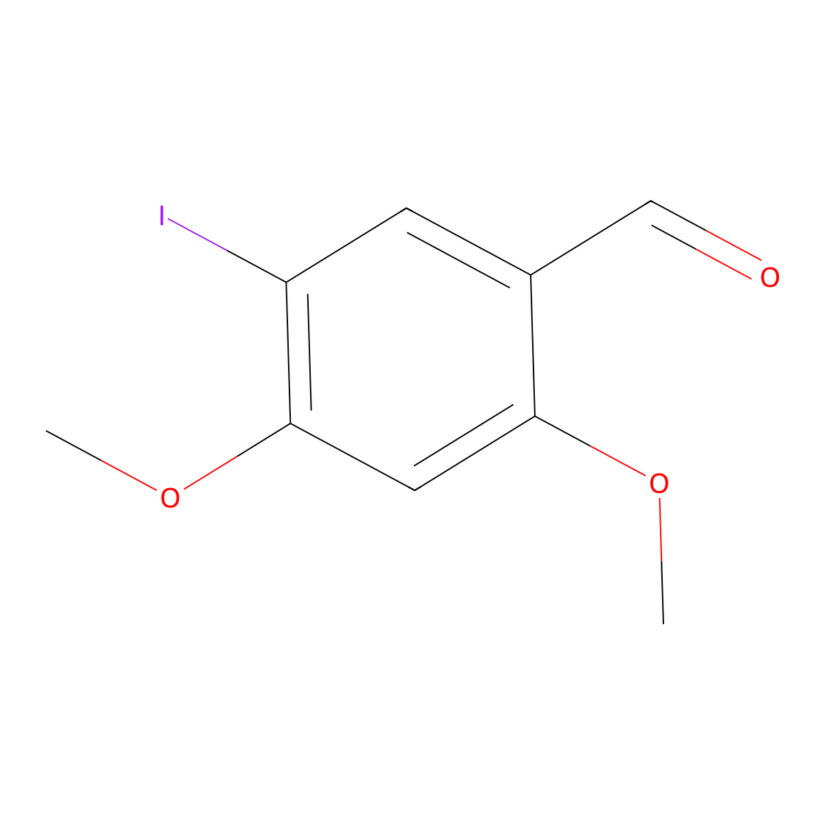 5-Iodo-2,4-dimethoxybenzaldehyde molecular structure, CAS 121177-67-1