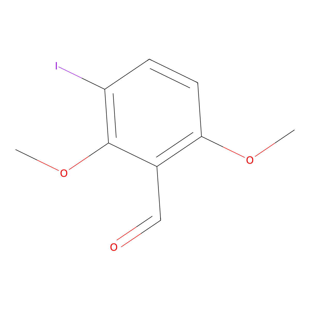 3-Iodo-2,6-dimethoxybenzaldehyde molecular structure, CAS 121177-69-3