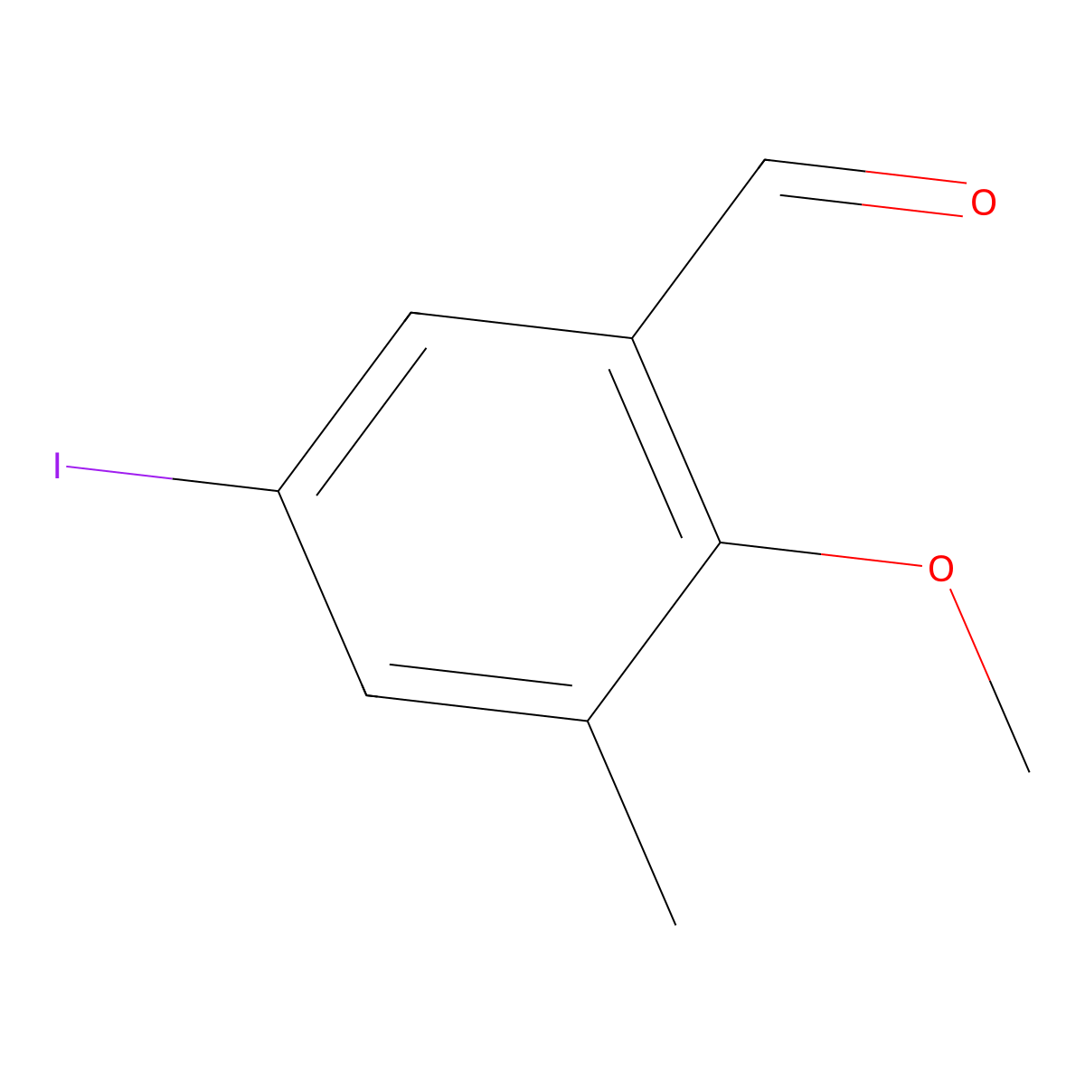 5-Iodo-2-methoxy-3-methylbenzaldehyde molecular structure, CAS 121177-74-0