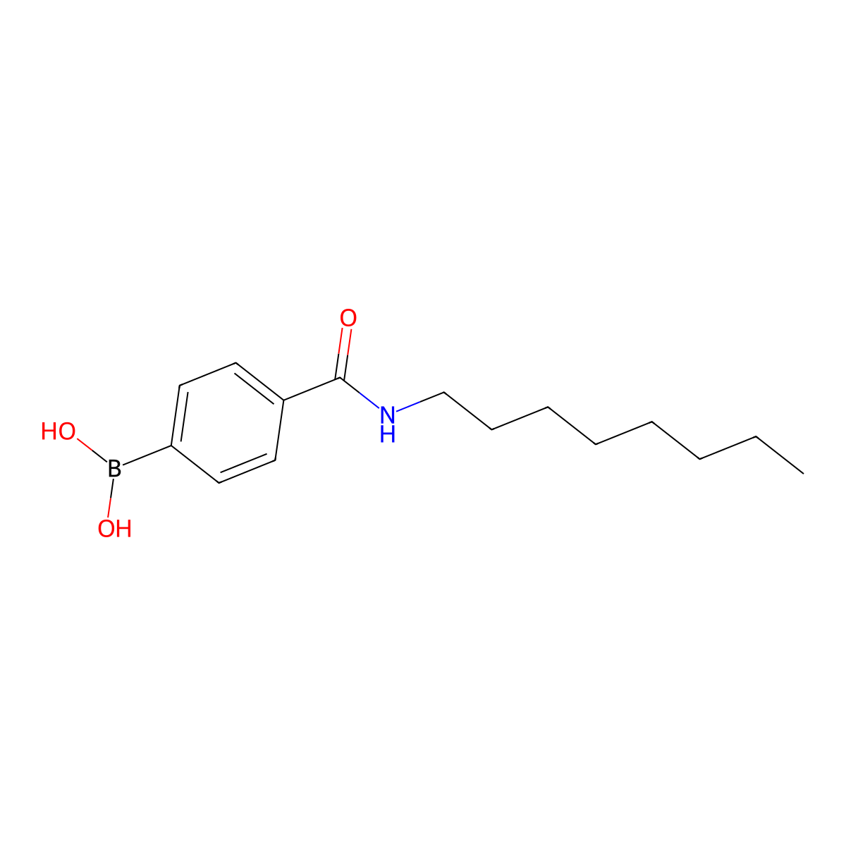 (4-(Octylcarbamoyl)phenyl)boronic acid molecular structure, CAS 121177-85-3