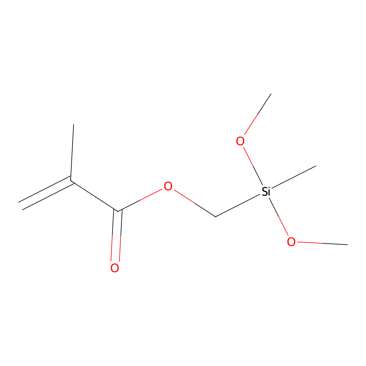 (Methacryloxymethyl)methyldimethoxysilane molecular structure, CAS 121177-93-3