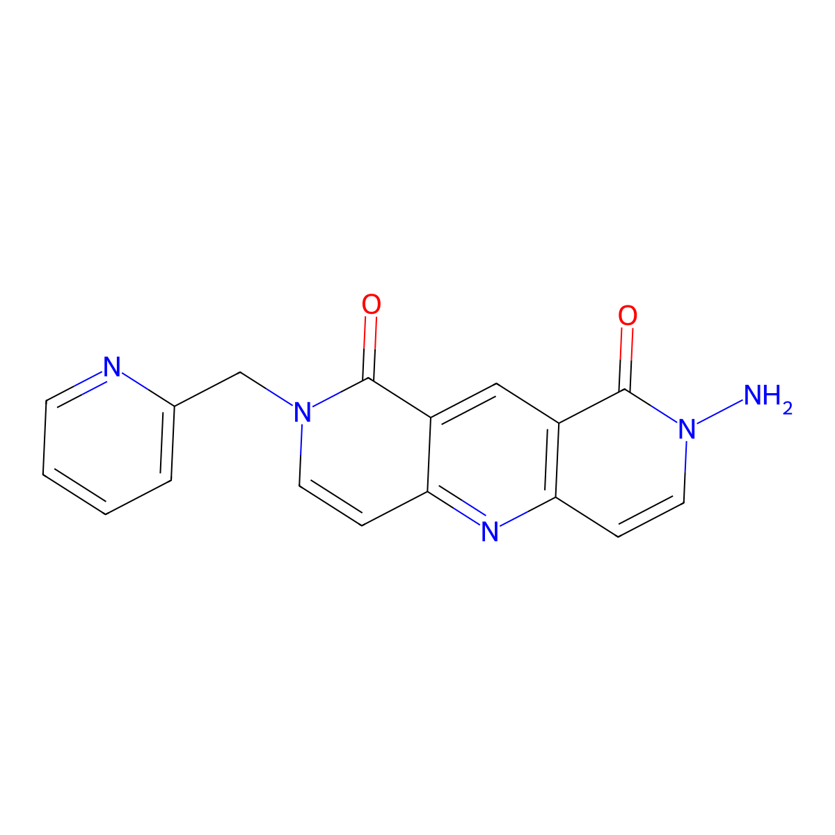 2-amino-8-(2-pyridylmethyl)pyrido[4,3-b][1,6]naphthyridine-1,9(2H,8H)-dione molecular structure, CAS 1211782-19-2