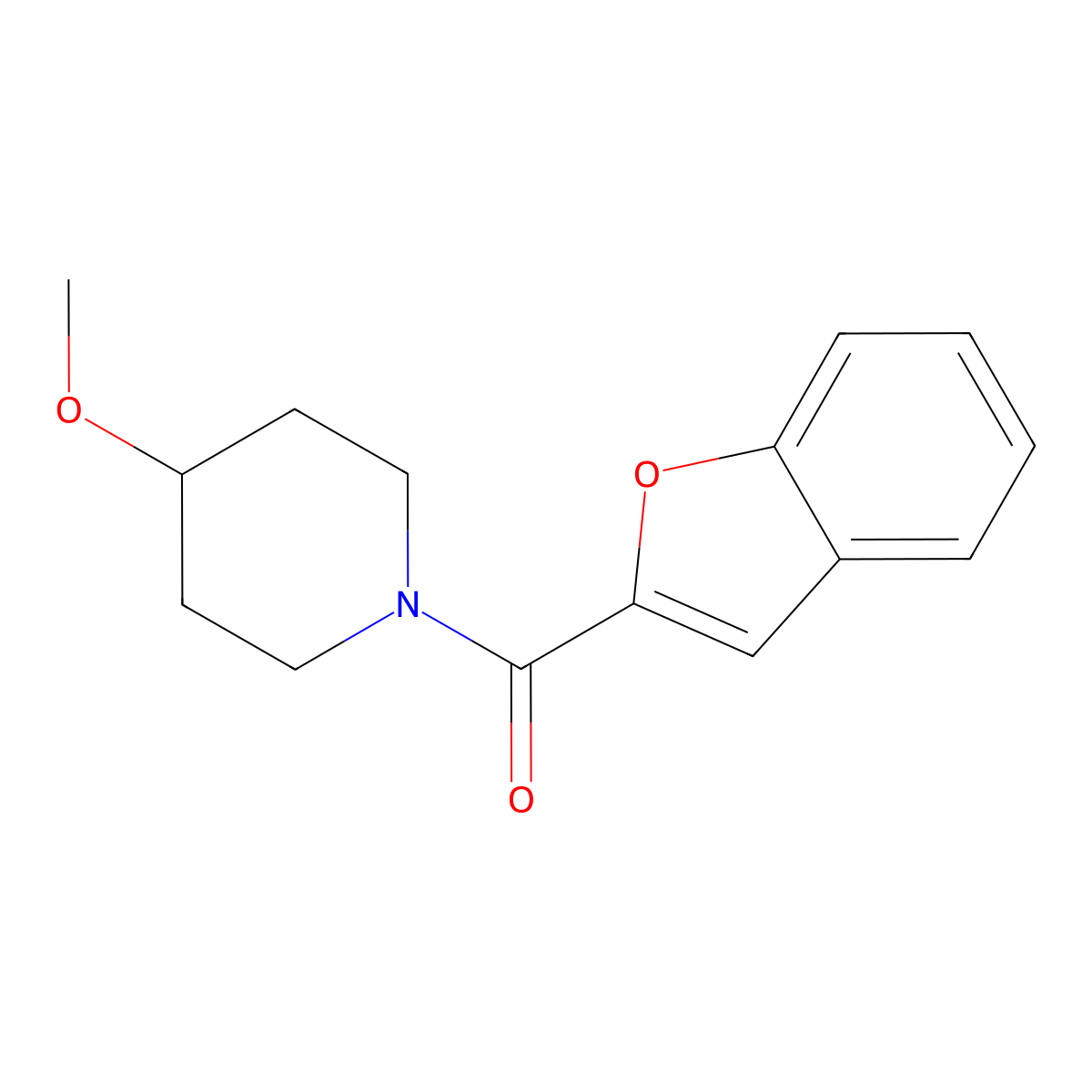 1-(1-Benzofuran-2-carbonyl)-4-methoxypiperidine molecular structure, CAS 1211794-15-8