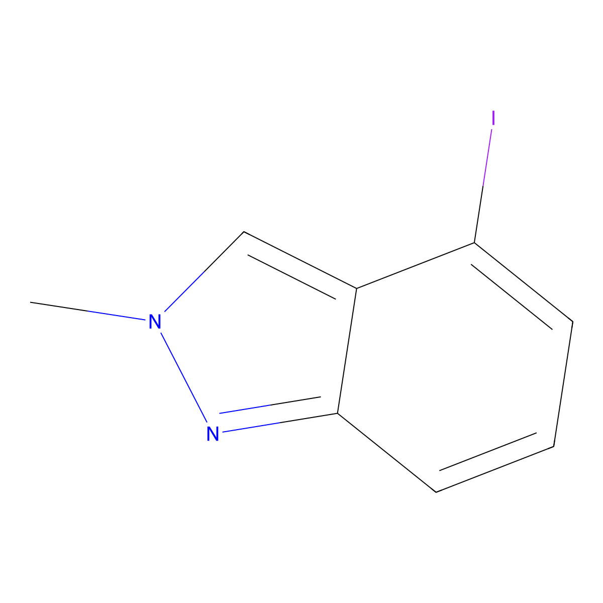 4-Iodo-2-methyl-2H-indazole molecular structure, CAS 1211806-29-9