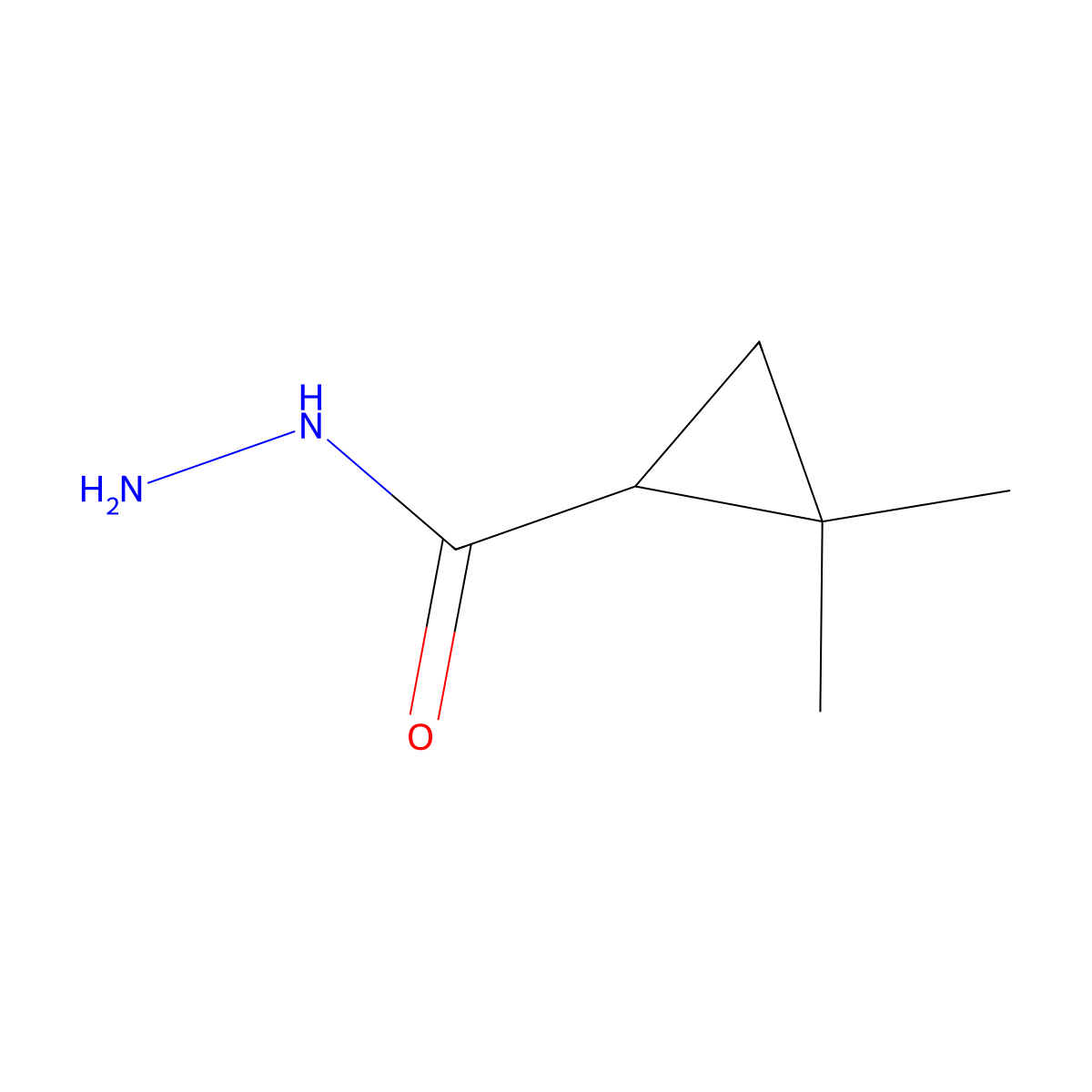 2,2-Dimethylcyclopropanecarbohydrazide molecular structure, CAS 1211807-78-1