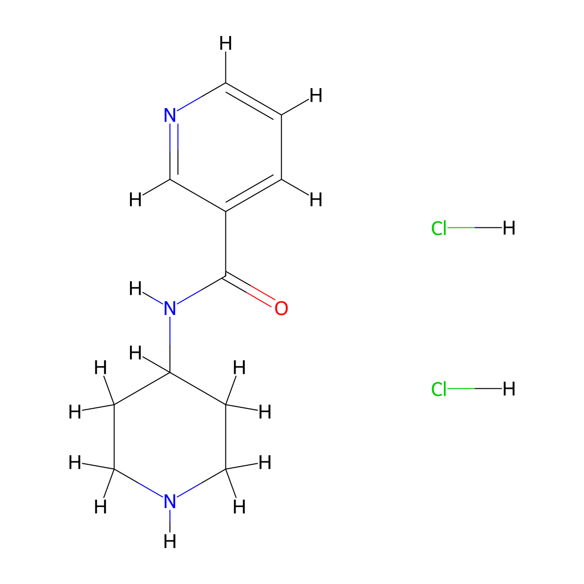 N-(piperidin-4-yl)pyridine-3-carboxamide dihydrochloride molecular structure, CAS 1211811-66-3