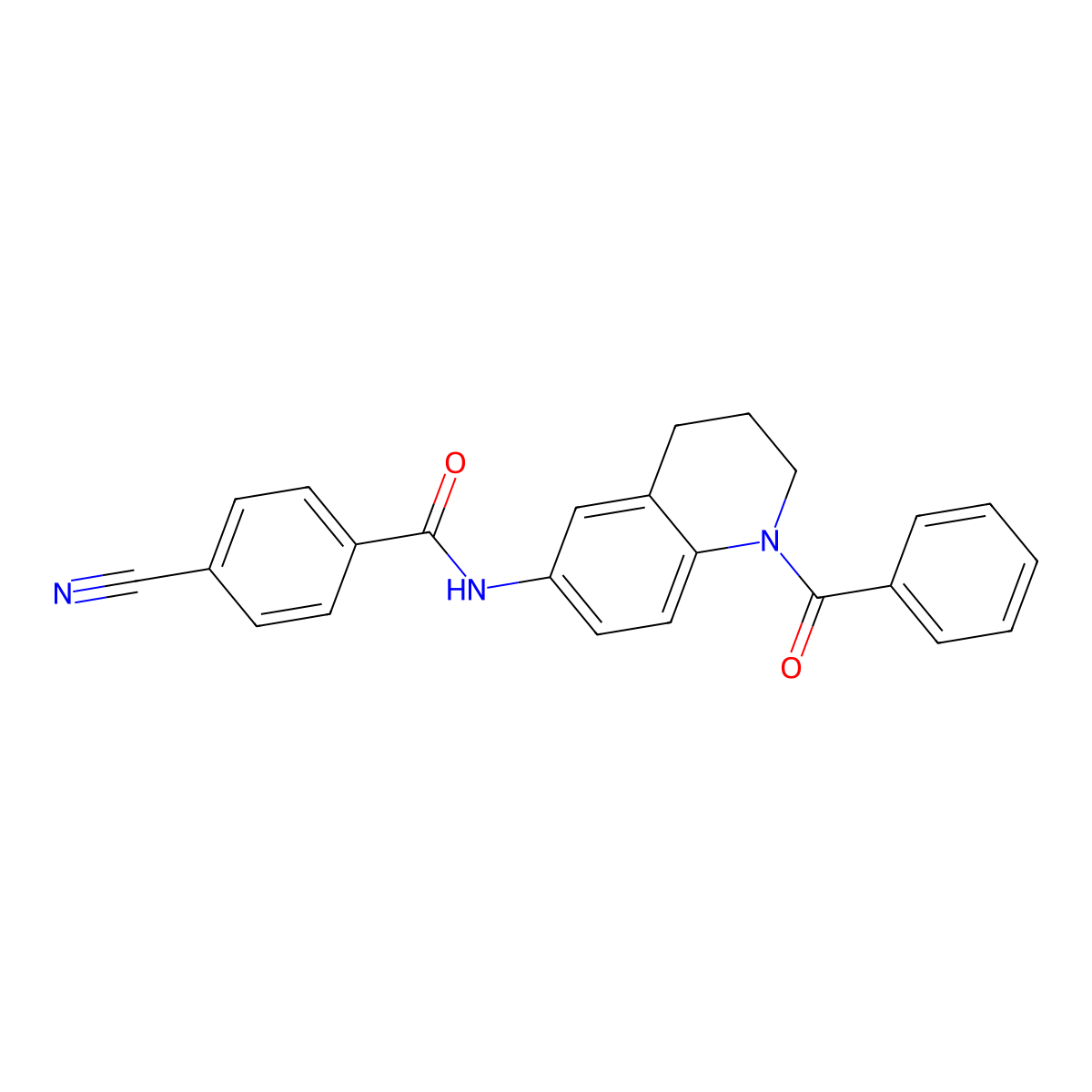N-(1-benzoyl-1,2,3,4-tetrahydroquinolin-6-yl)-4-cyanobenzamide molecular structure, CAS 1211822-01-3