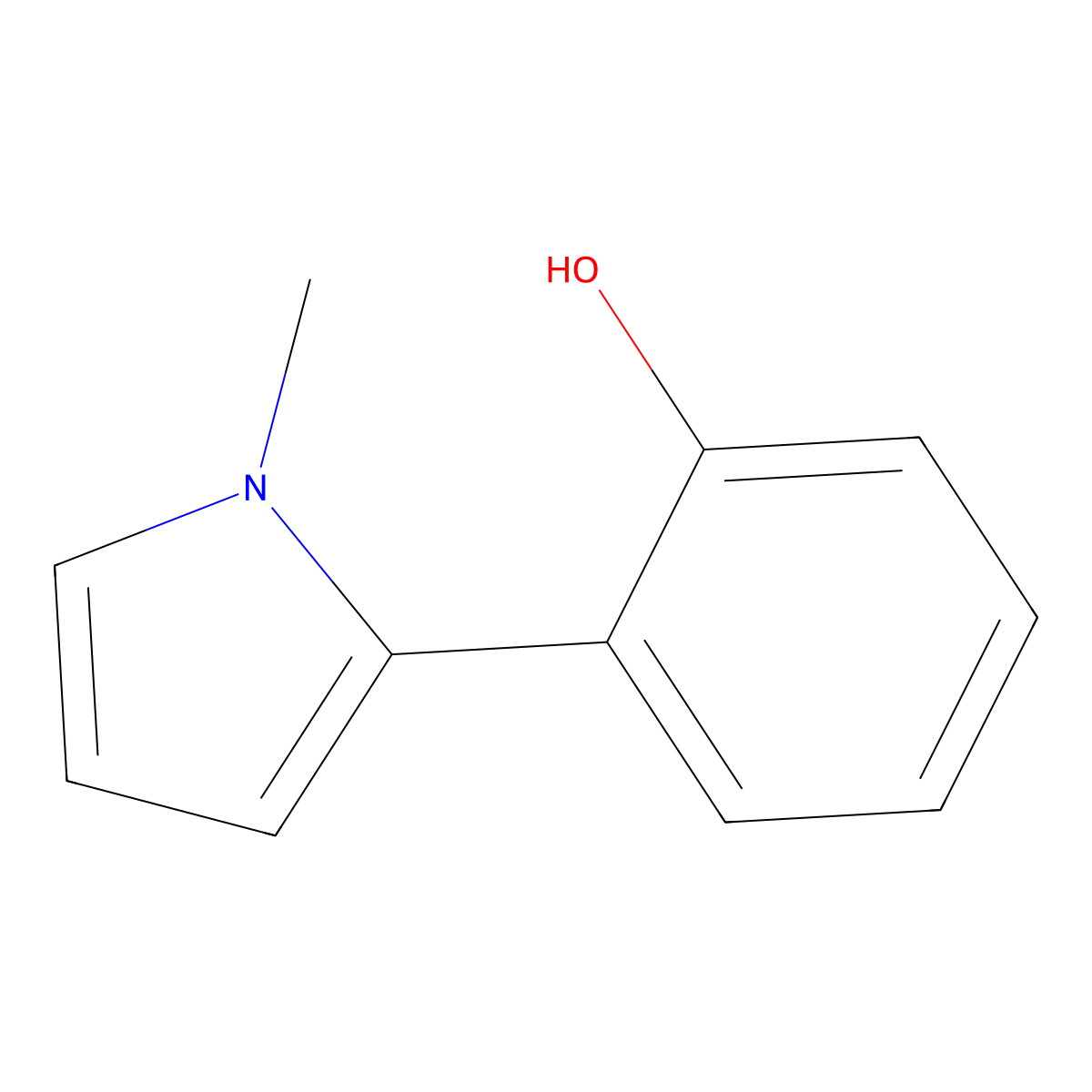 2-(1-Methyl-1H-pyrrol-2-yl)phenol molecular structure, CAS 1211829-04-7