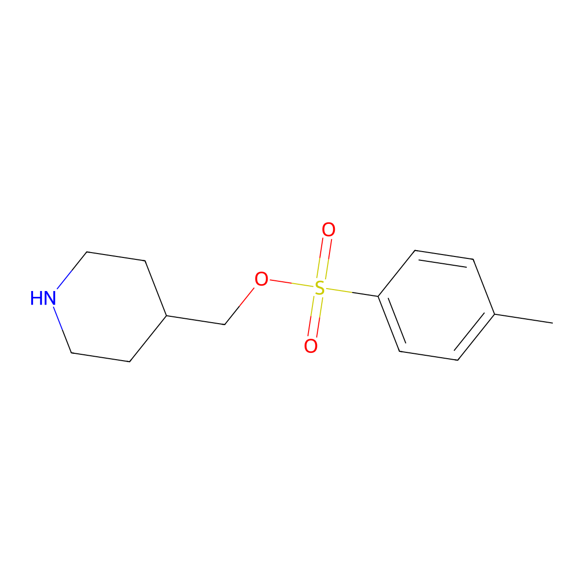 (Piperidin-4-yl)methyl 4-methylbenzene-1-sulfonate molecular structure, CAS 121183-21-9
