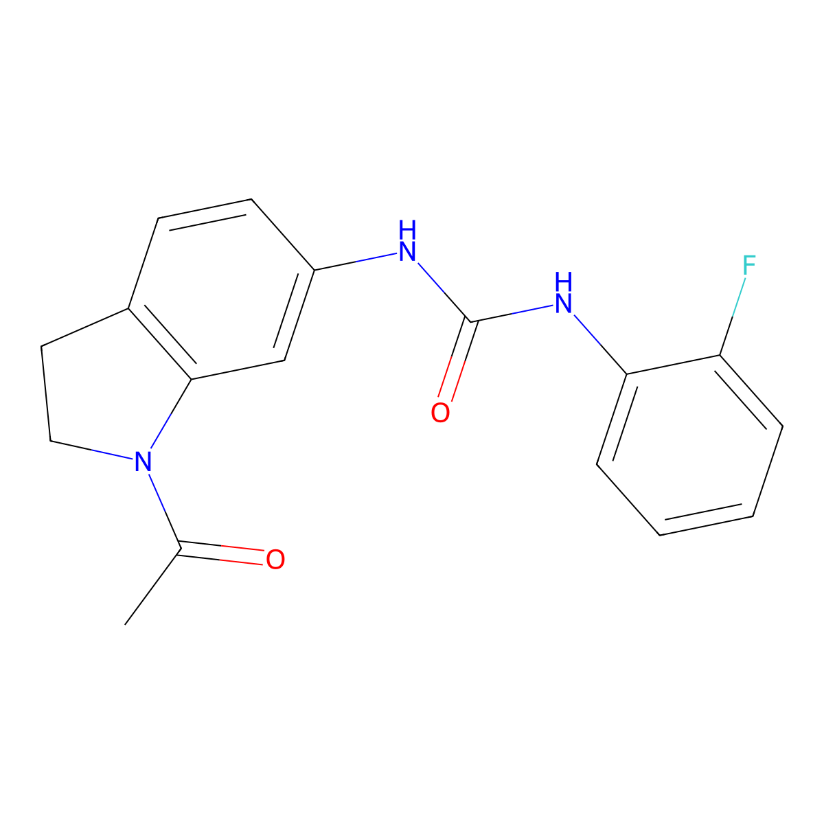 1-(1-Acetylindolin-6-yl)-3-(2-fluorophenyl)urea molecular structure, CAS 1211832-72-2