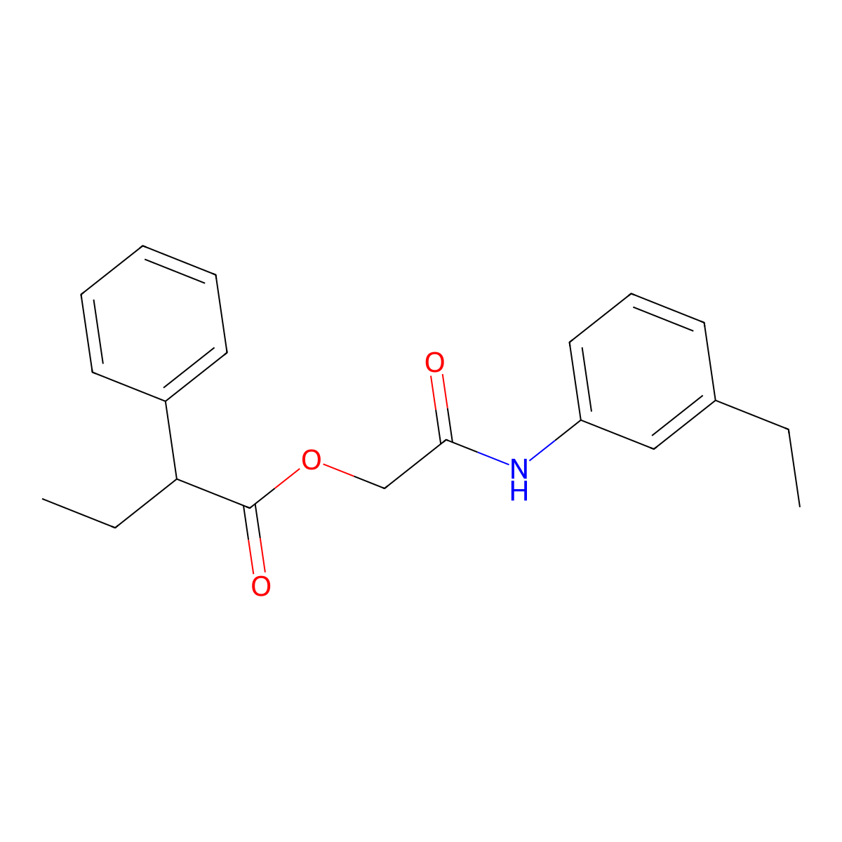 [(3-Ethylphenyl)carbamoyl]methyl 2-phenylbutanoate molecular structure, CAS 1211835-70-9