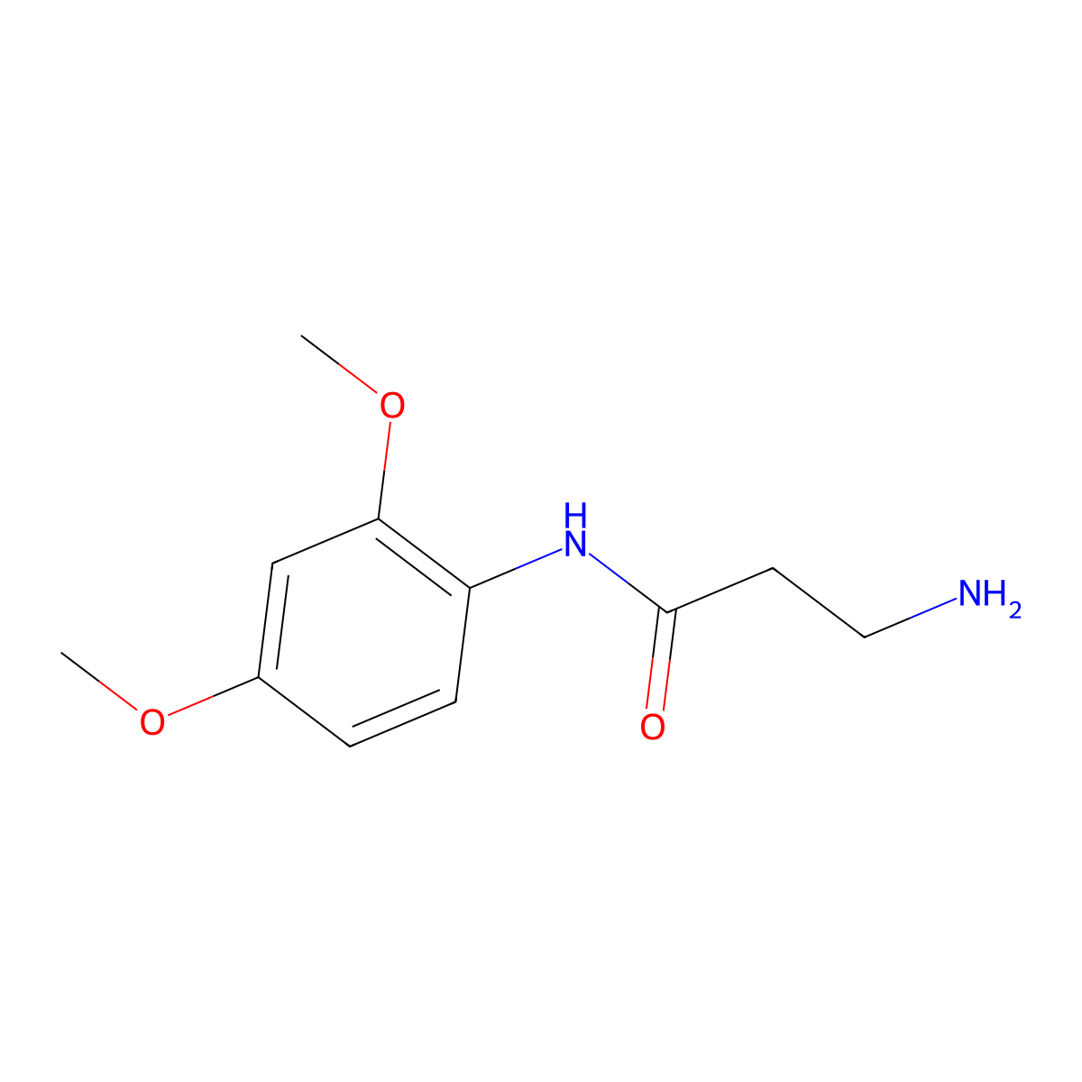 3-Amino-N-(2,4-dimethoxyphenyl)propanamide molecular structure, CAS 1211852-16-2