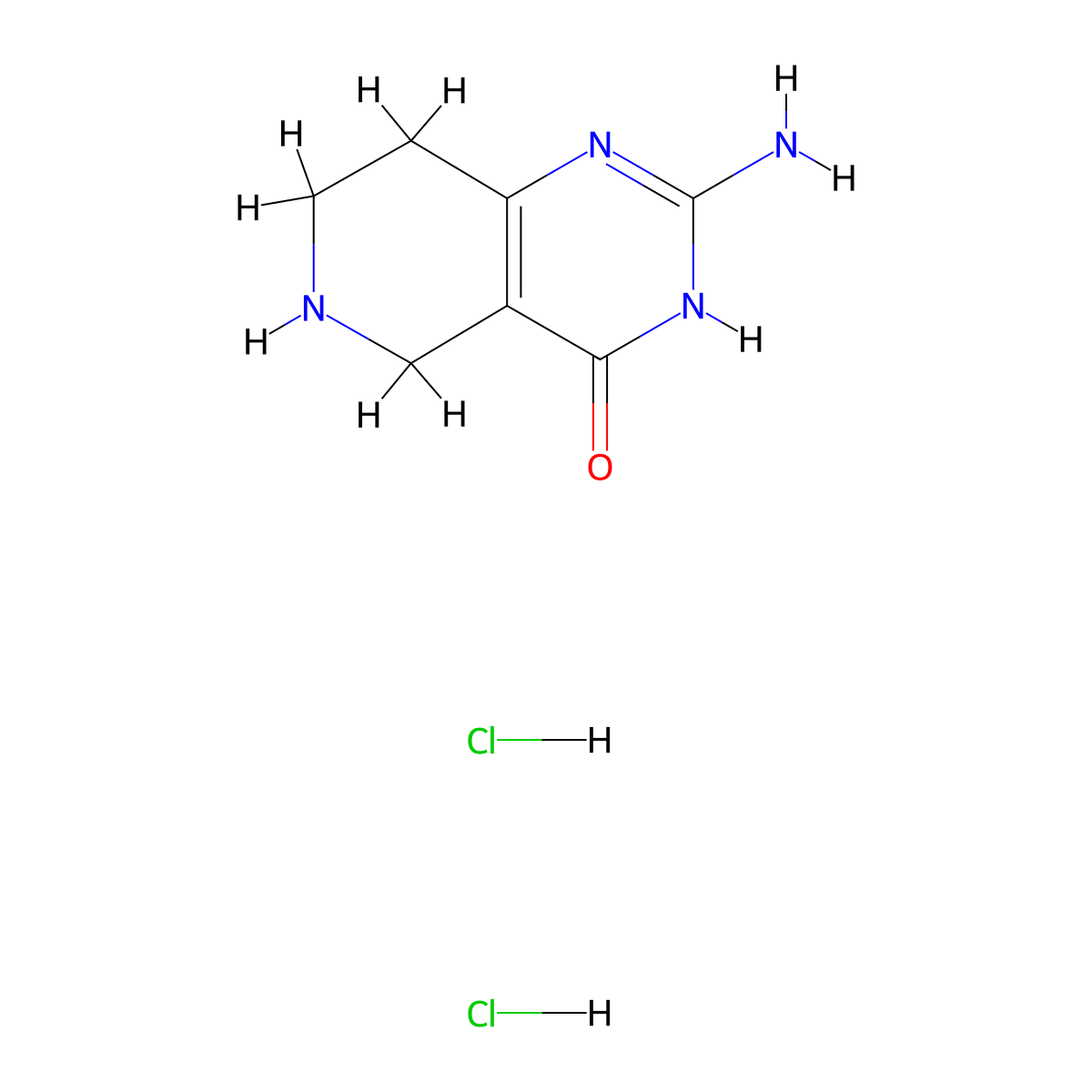 2-amino-5H,6H,7H,8H-pyrido[4,3-d]pyrimidin-4-ol dihydrochloride molecular structure, CAS 121187-67-5