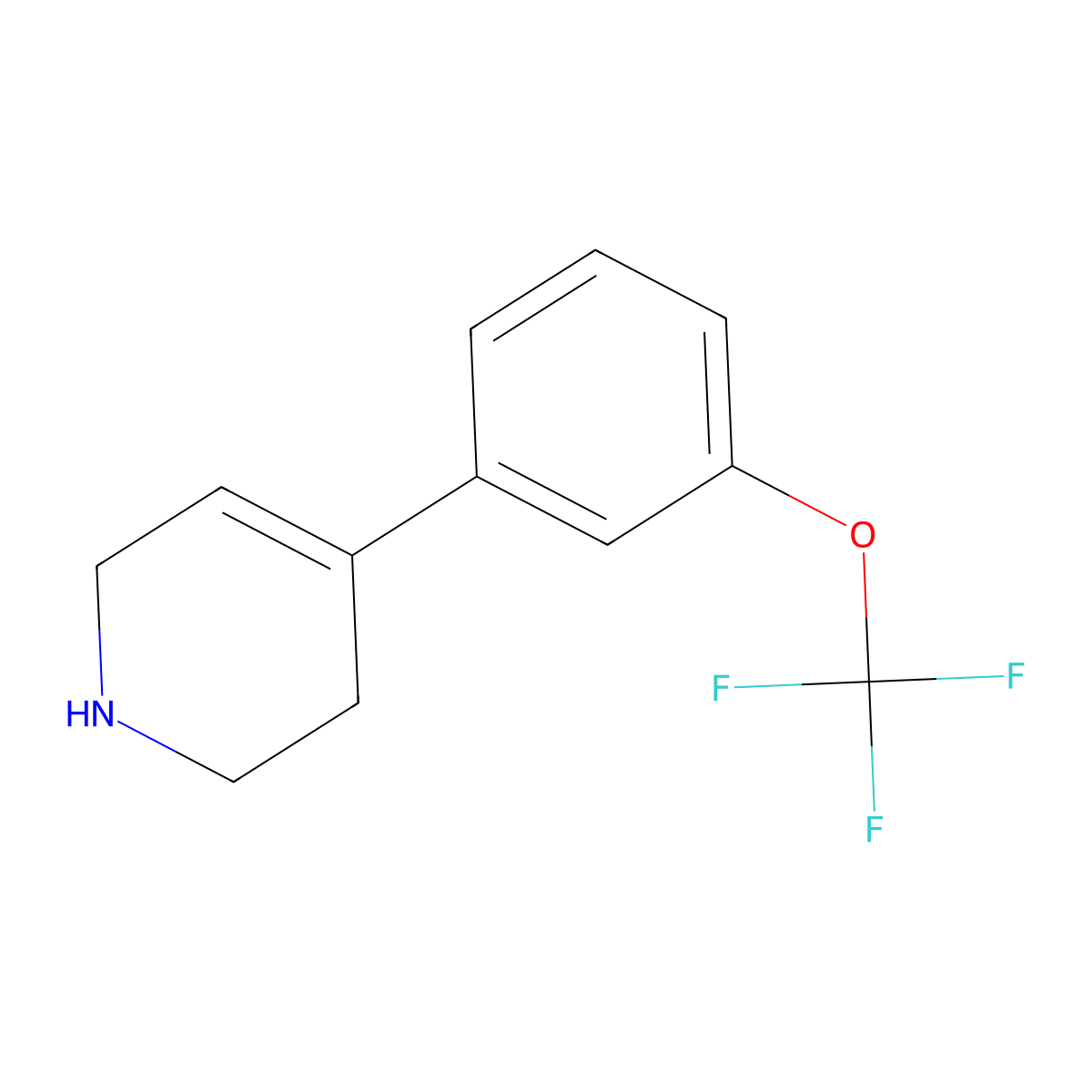 4-[3-(Trifluoromethoxy)phenyl]-1,2,3,6-tetrahydropyridine molecular structure, CAS 1211874-90-6