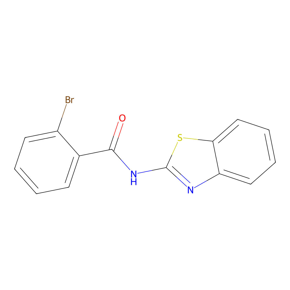 N-(1,3-Benzothiazol-2-yl)-2-bromobenzamide molecular structure, CAS 121189-76-2