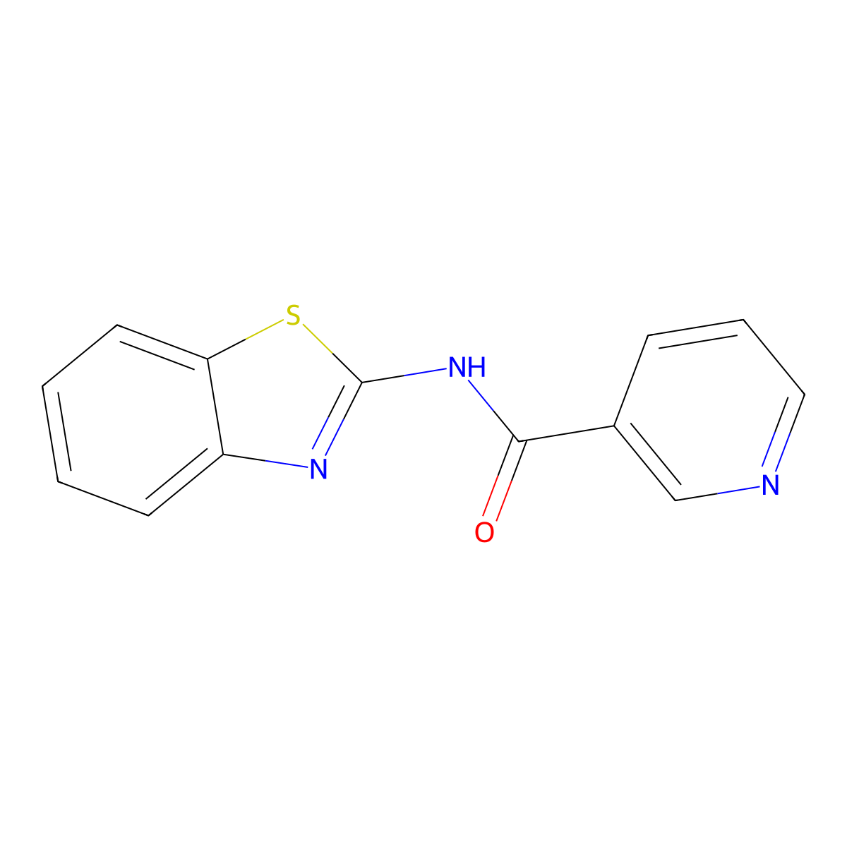 N-[Benzo[d]thiazol-2-yl]nicotinamide molecular structure, CAS 121189-78-4