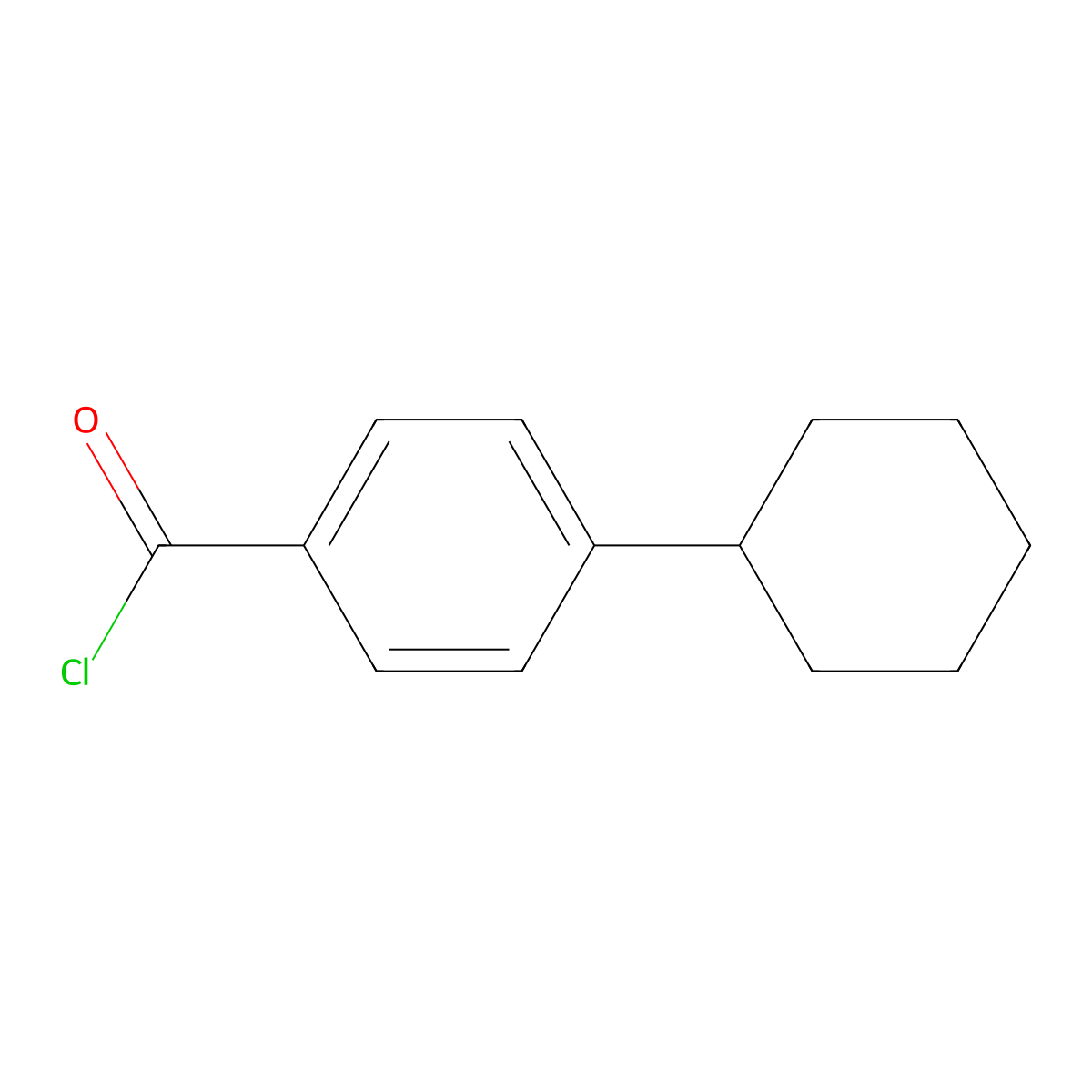 4-Cyclohexylbenzoyl chloride molecular structure, CAS 121193-16-6