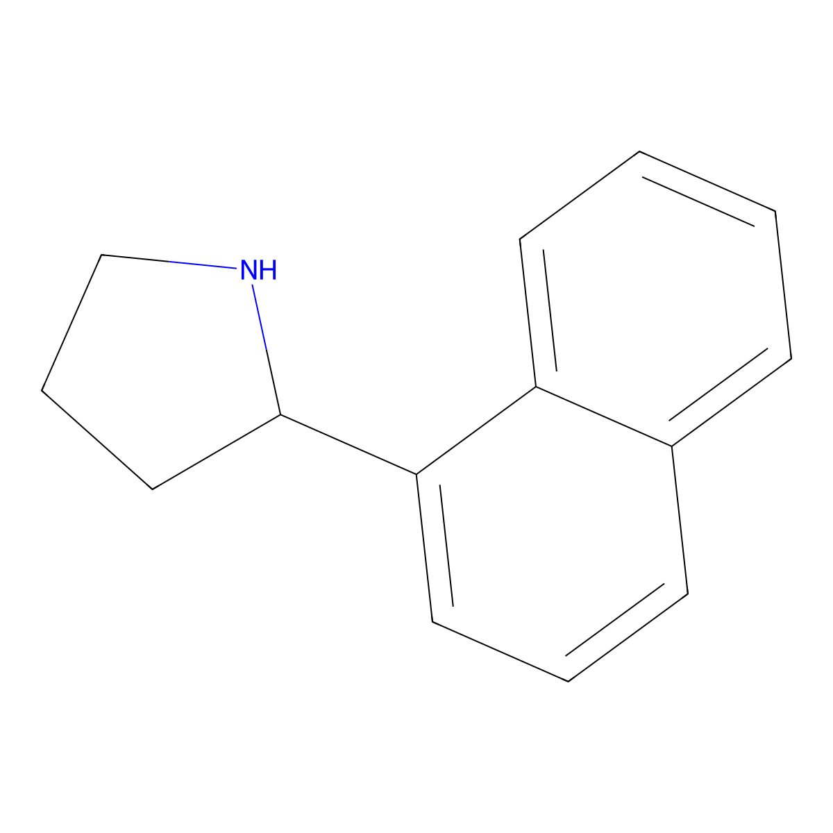 2-(Naphthalen-1-yl)pyrrolidine molecular structure, CAS 121193-91-7