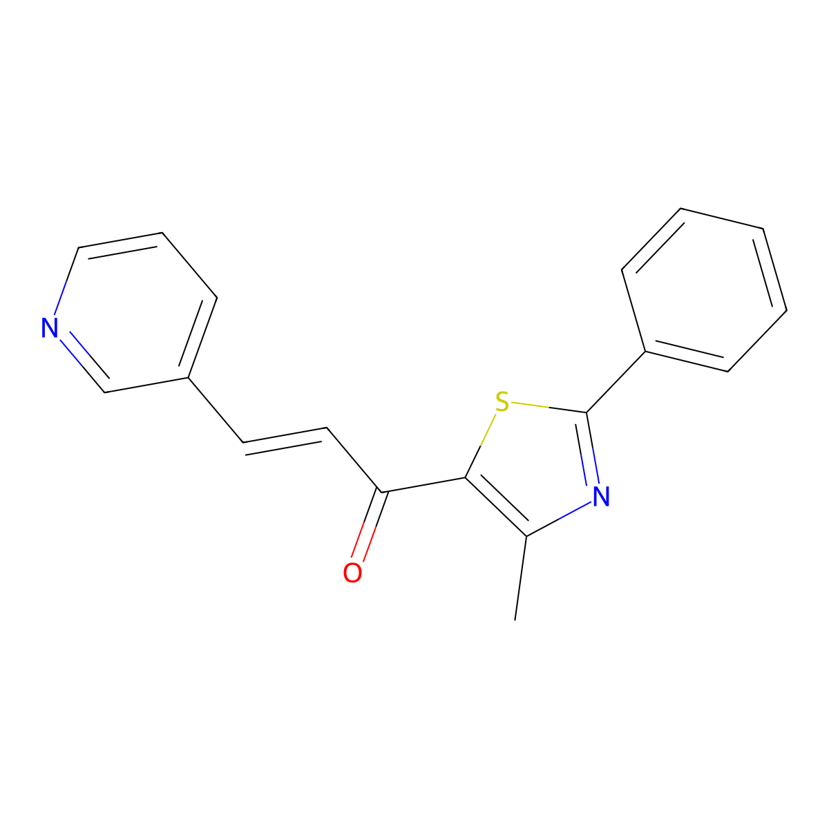 1-(4-Methyl-2-phenyl-1,3-thiazol-5-yl)-3-pyridin-3-ylprop-2-en-1-one molecular structure, CAS 1211941-77-3