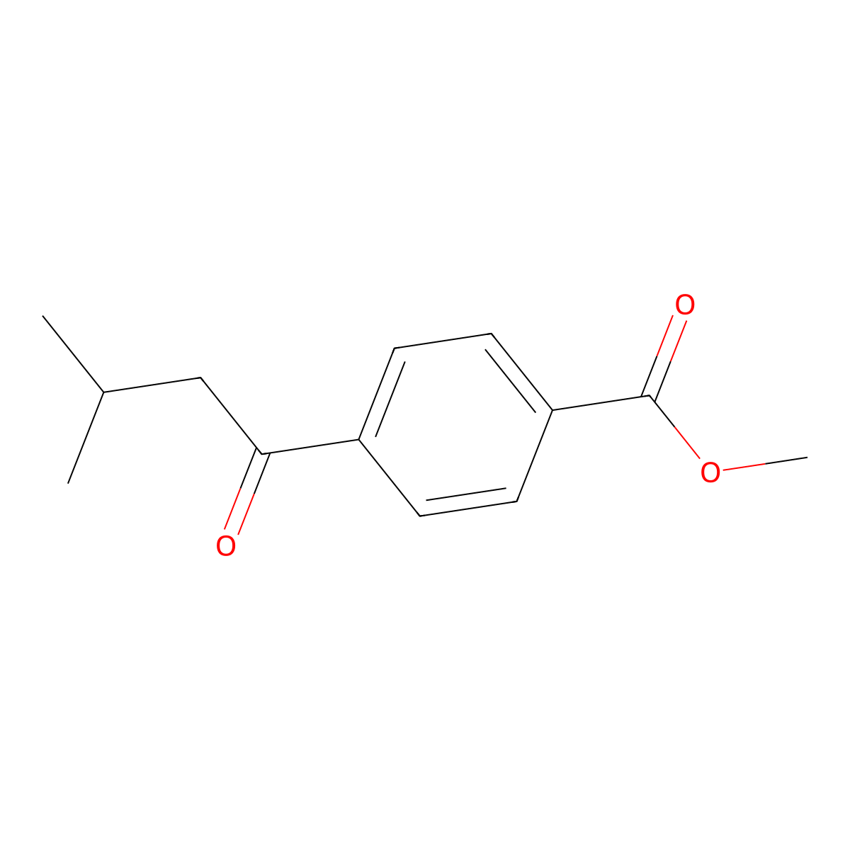 Methyl 4-(3-methylbutanoyl)benzoate molecular structure, CAS 121198-78-5