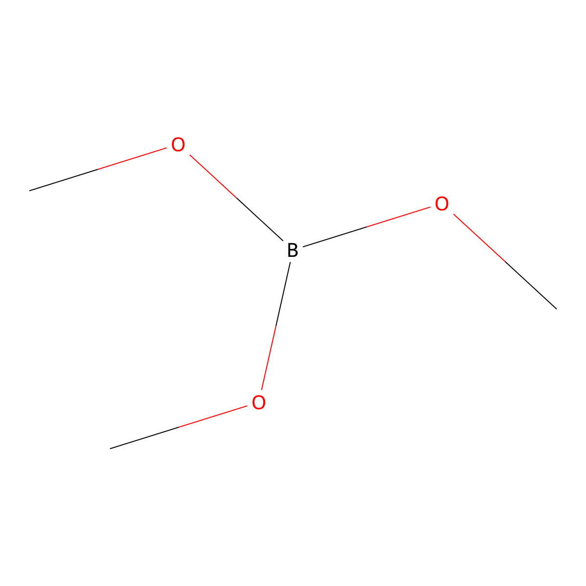 Trimethyl borate molecular structure, CAS 1212-43-7