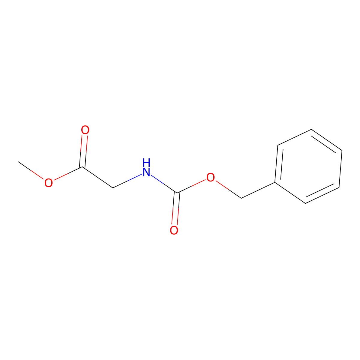 methyl N-benzyloxycarbonylglycinate molecular structure, CAS 1212-53-9