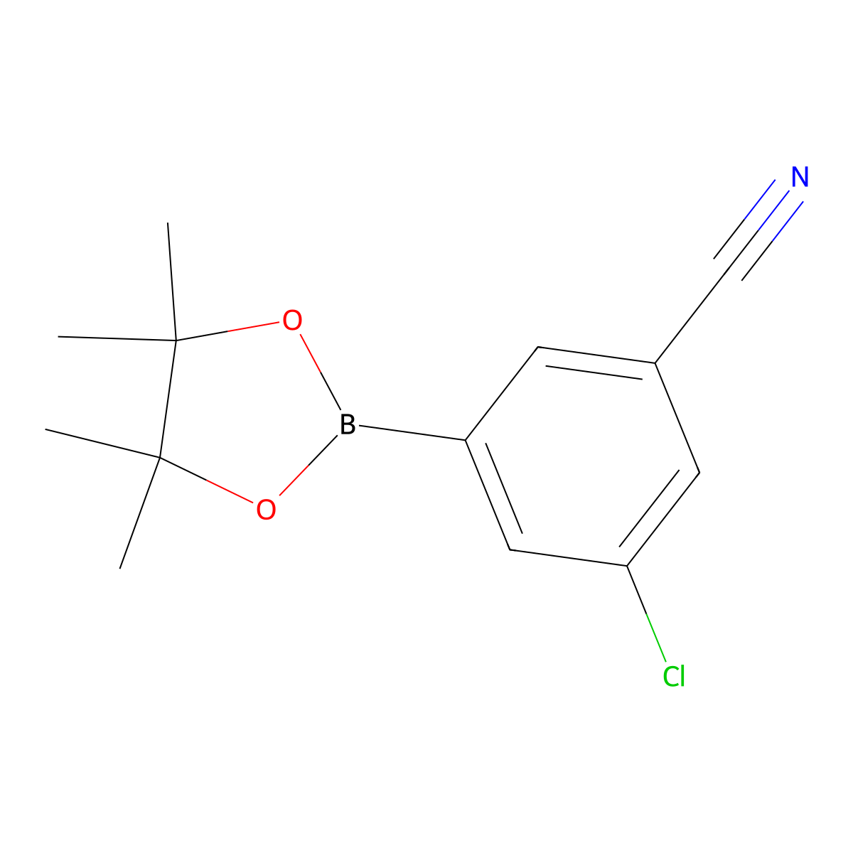 3-Chloro-5-cyanophenylboronic acid, pinacol ester molecular structure, CAS 1212021-11-8