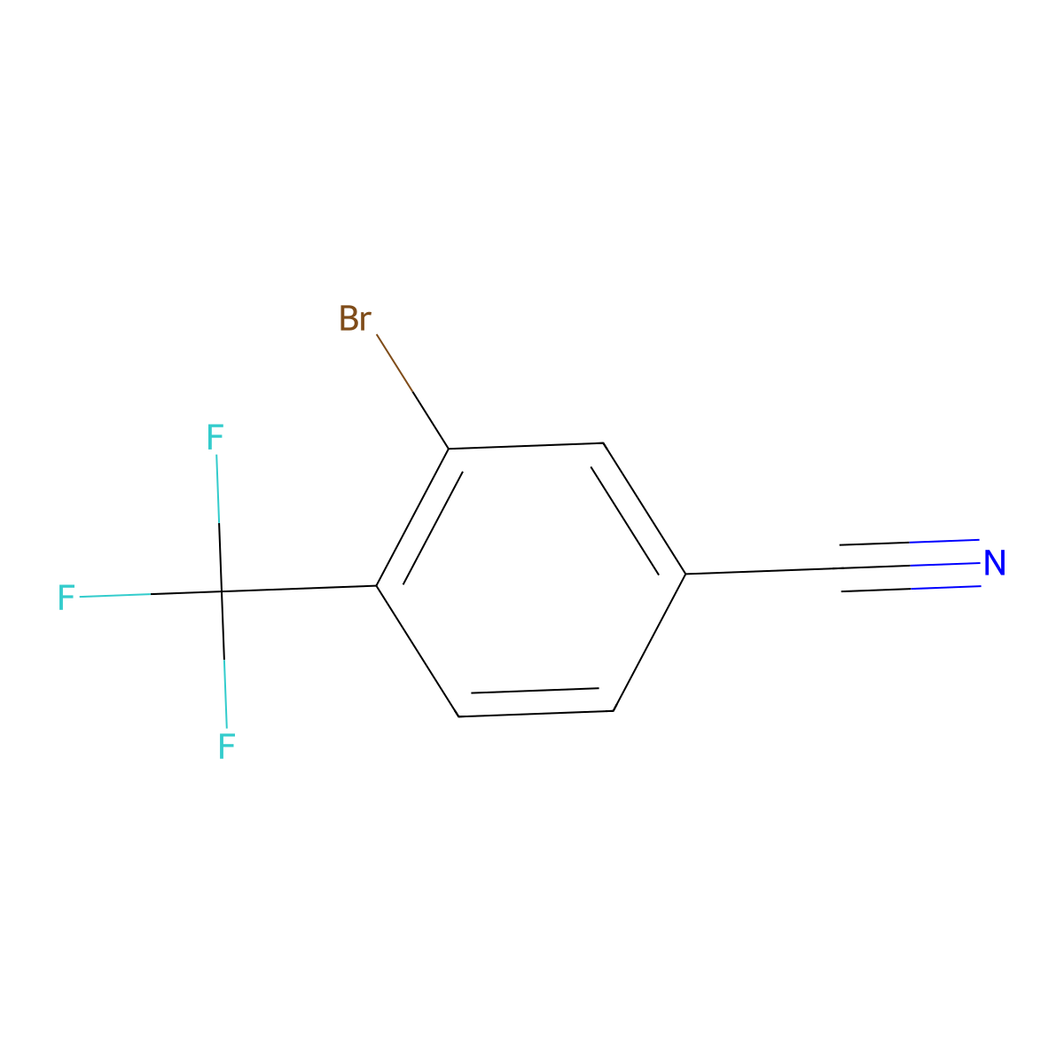 3-Bromo-4-(trifluoromethyl)benzonitrile molecular structure, CAS 1212021-55-0