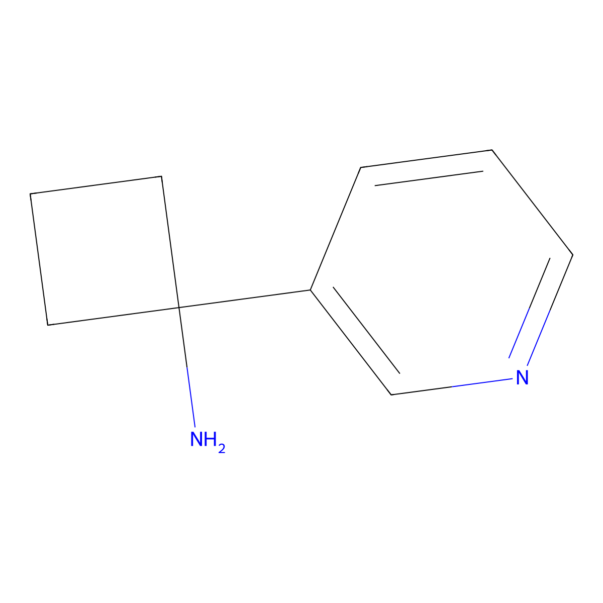 1-(Pyridin-3-yl)cyclobutanamine molecular structure, CAS 1212058-02-0