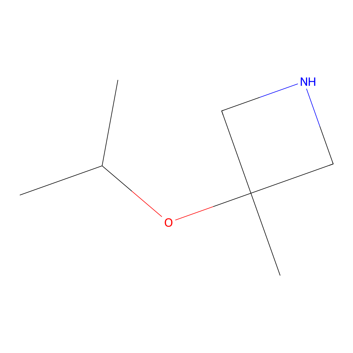 3-Methyl-3-(propan-2-yloxy)azetidine molecular structure, CAS 1212058-49-5