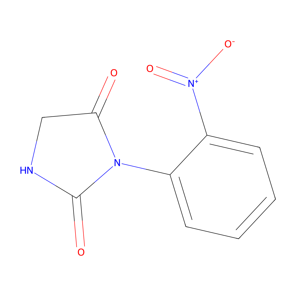 3-(2-Nitrophenyl)imidazolidine-2,4-dione molecular structure, CAS 1212059-55-6