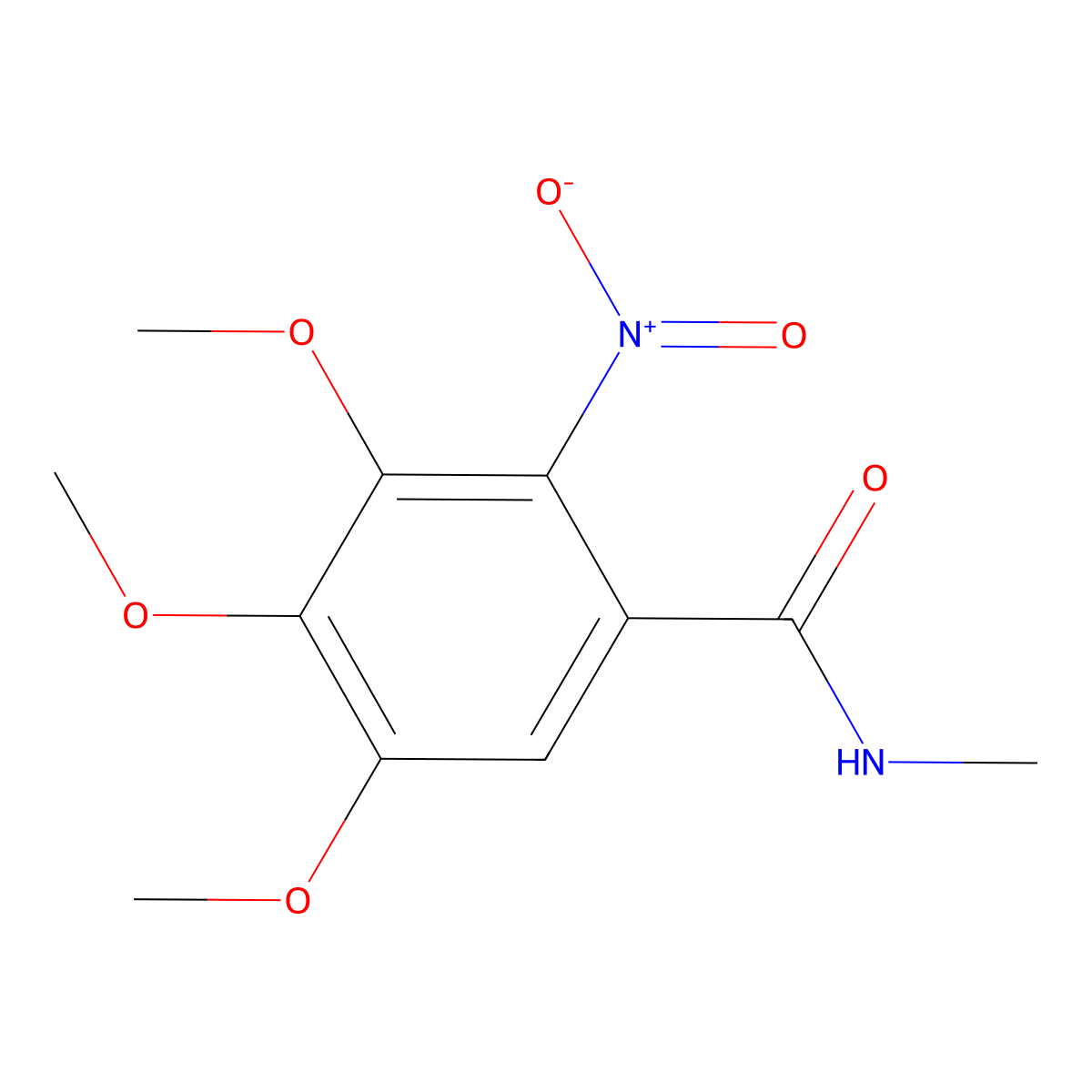 3,4,5-trimethoxy-N-methyl-2-nitrobenzamide molecular structure, CAS 1212059-56-7