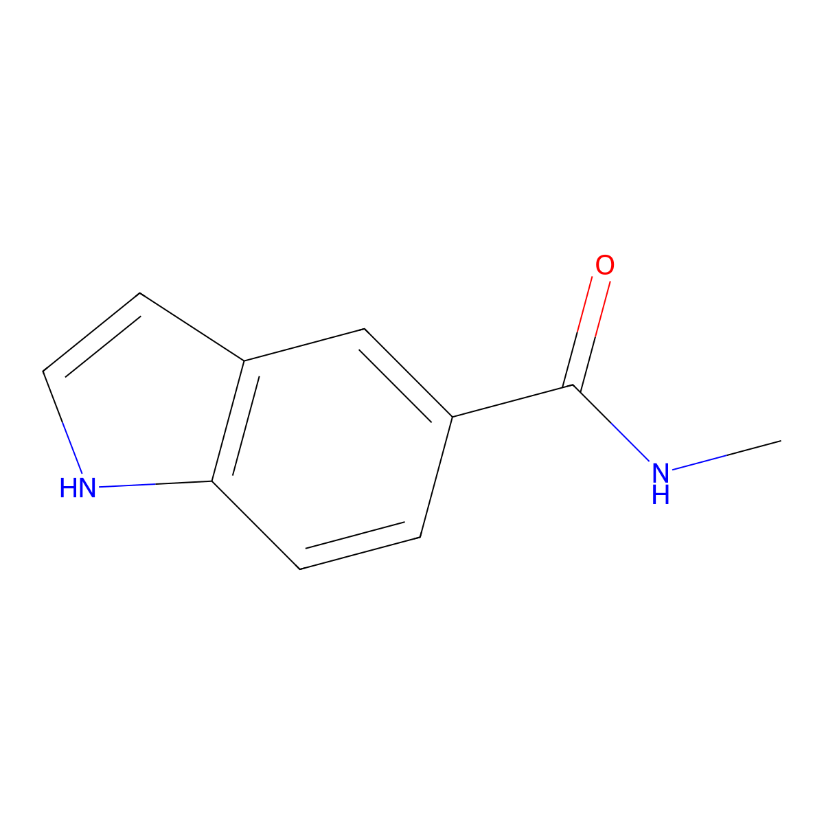N-methyl-1H-indole-5-carboxamide molecular structure, CAS 121206-74-4