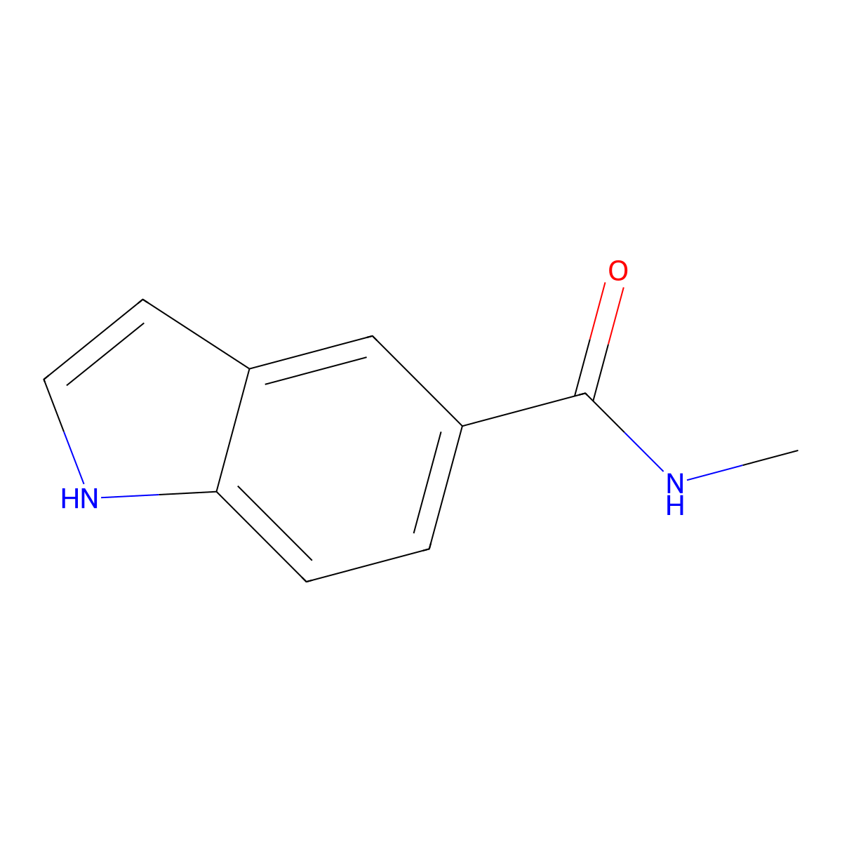 N-methyl-1H-indole-5-carboxamide molecular structure, CAS 121206-74-4