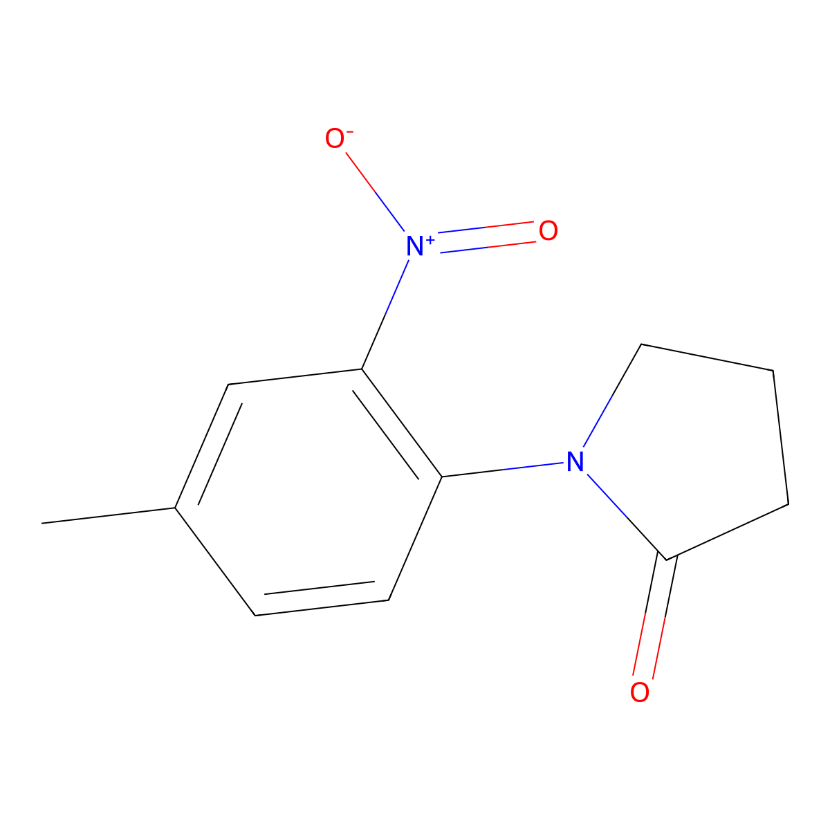 1-(4-Methyl-2-nitrophenyl)pyrrolidin-2-one molecular structure, CAS 1212060-28-0