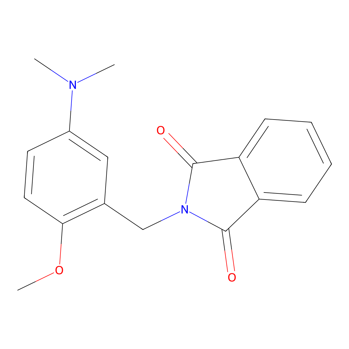 2-[[5-(Dimethylamino)-2-methoxyphenyl]methyl]isoindole-1,3-dione molecular structure, CAS 1212060-34-8