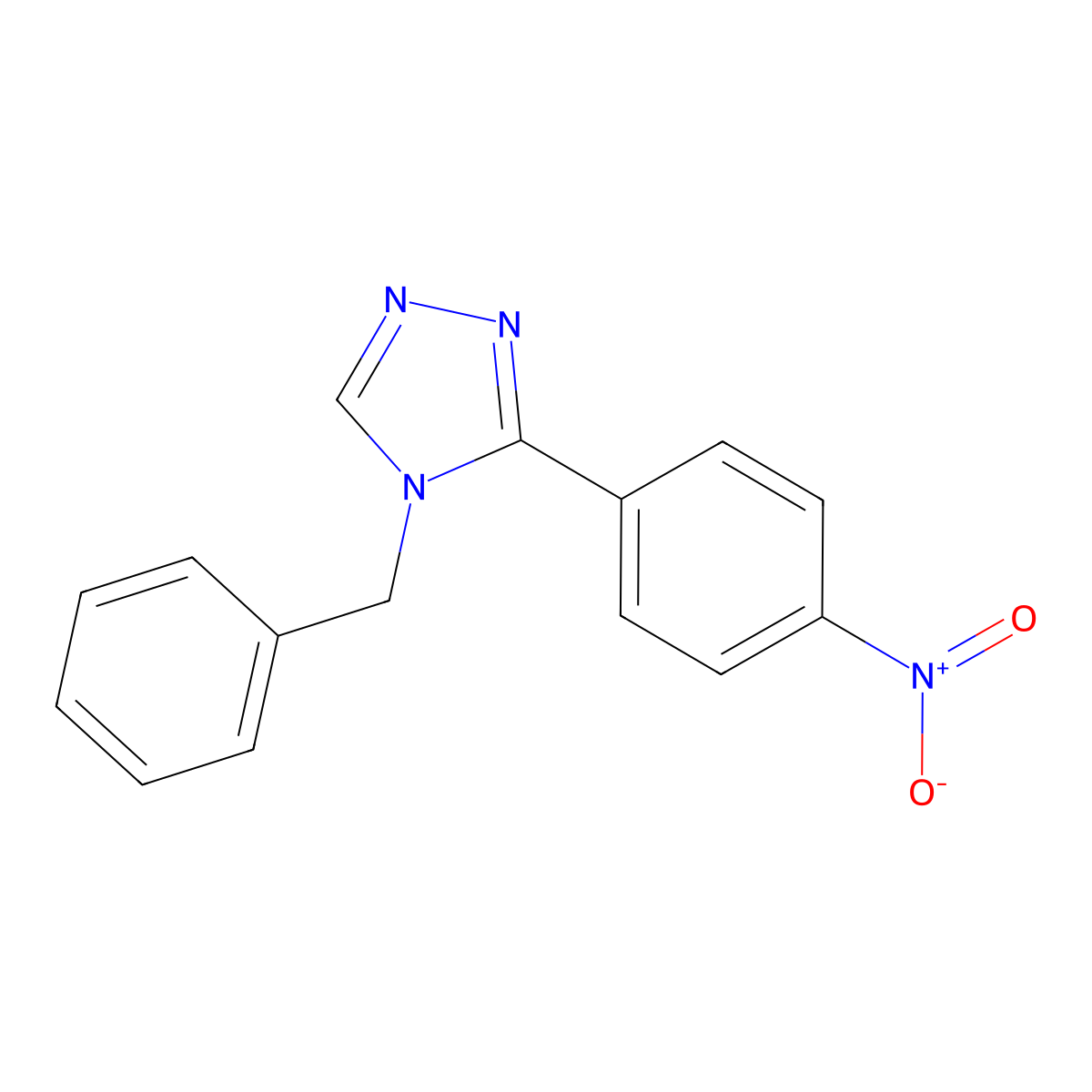 4-benzyl-3-(4-nitrophenyl)-4H-1,2,4-triazole molecular structure, CAS 1212061-06-7