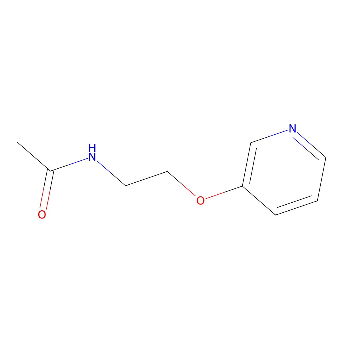 N-[2-(pyridin-3-yloxy)ethyl]acetamide molecular structure, CAS 1212061-25-0