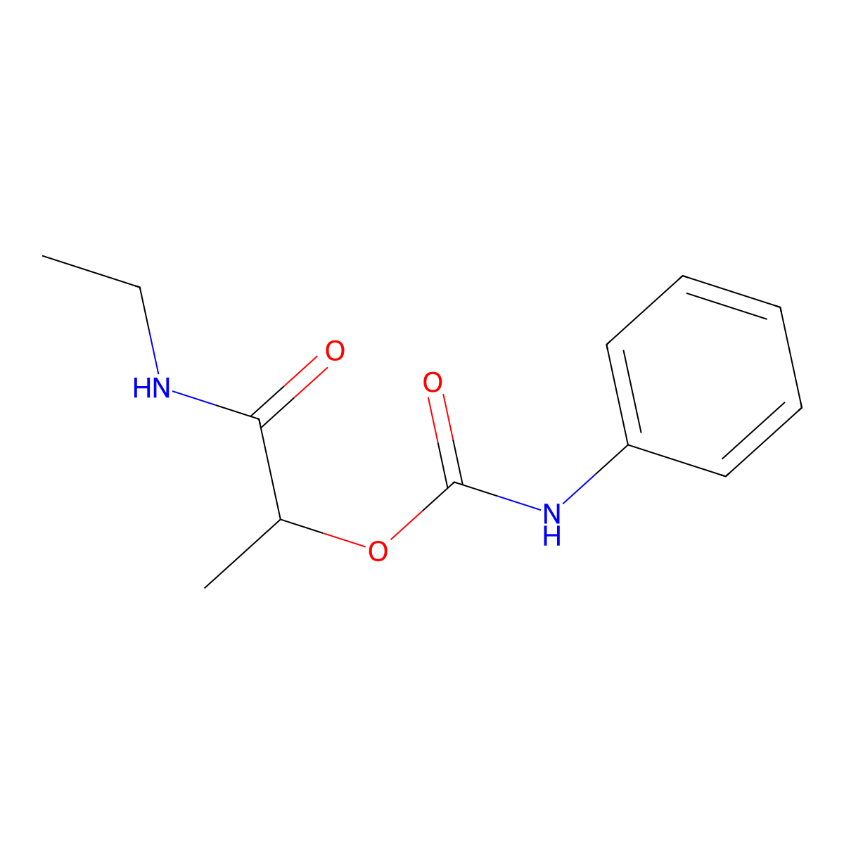 (1S)-1-(ethylcarbamoyl)ethyl N-phenylcarbamate molecular structure, CAS 1212063-95-0