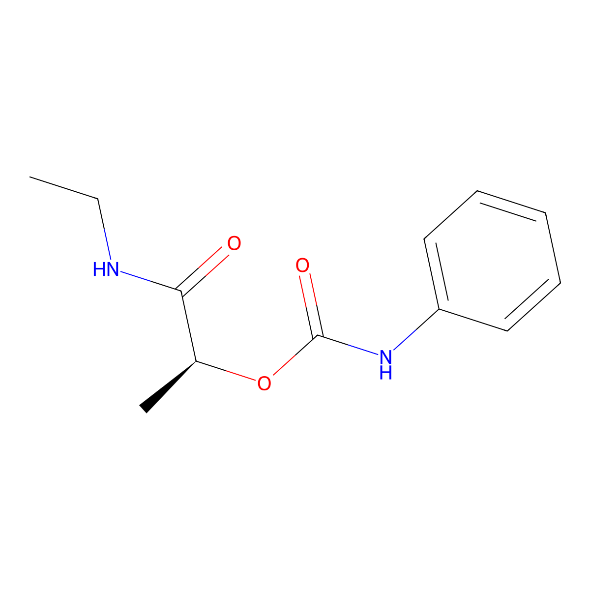 (1S)-1-(ethylcarbamoyl)ethyl N-phenylcarbamate molecular structure, CAS 1212063-95-0