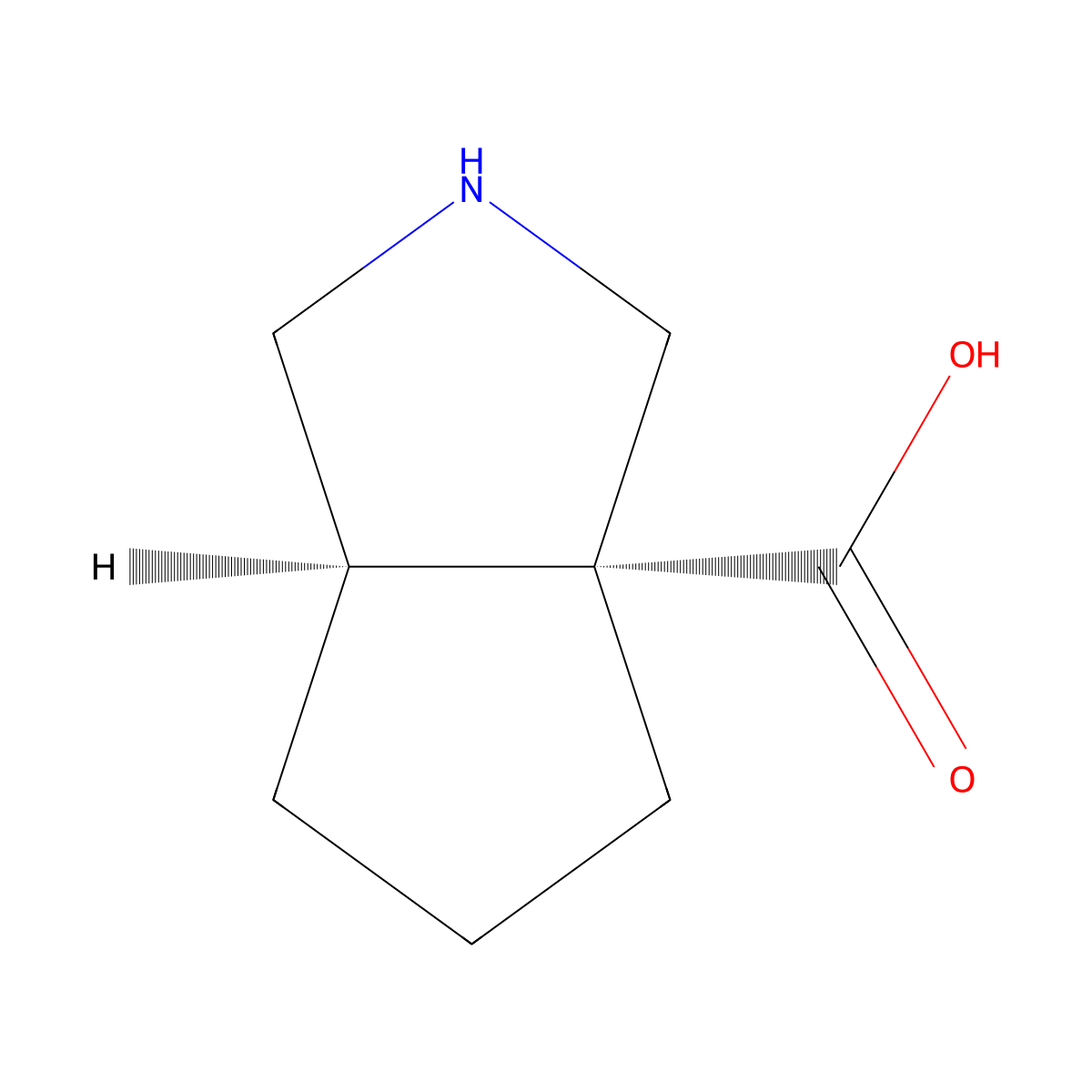 rac-(3aR,6aR)-octahydrocyclopenta(c)pyrrole-3a-carboxylic acid molecular structure, CAS 1212067-49-6