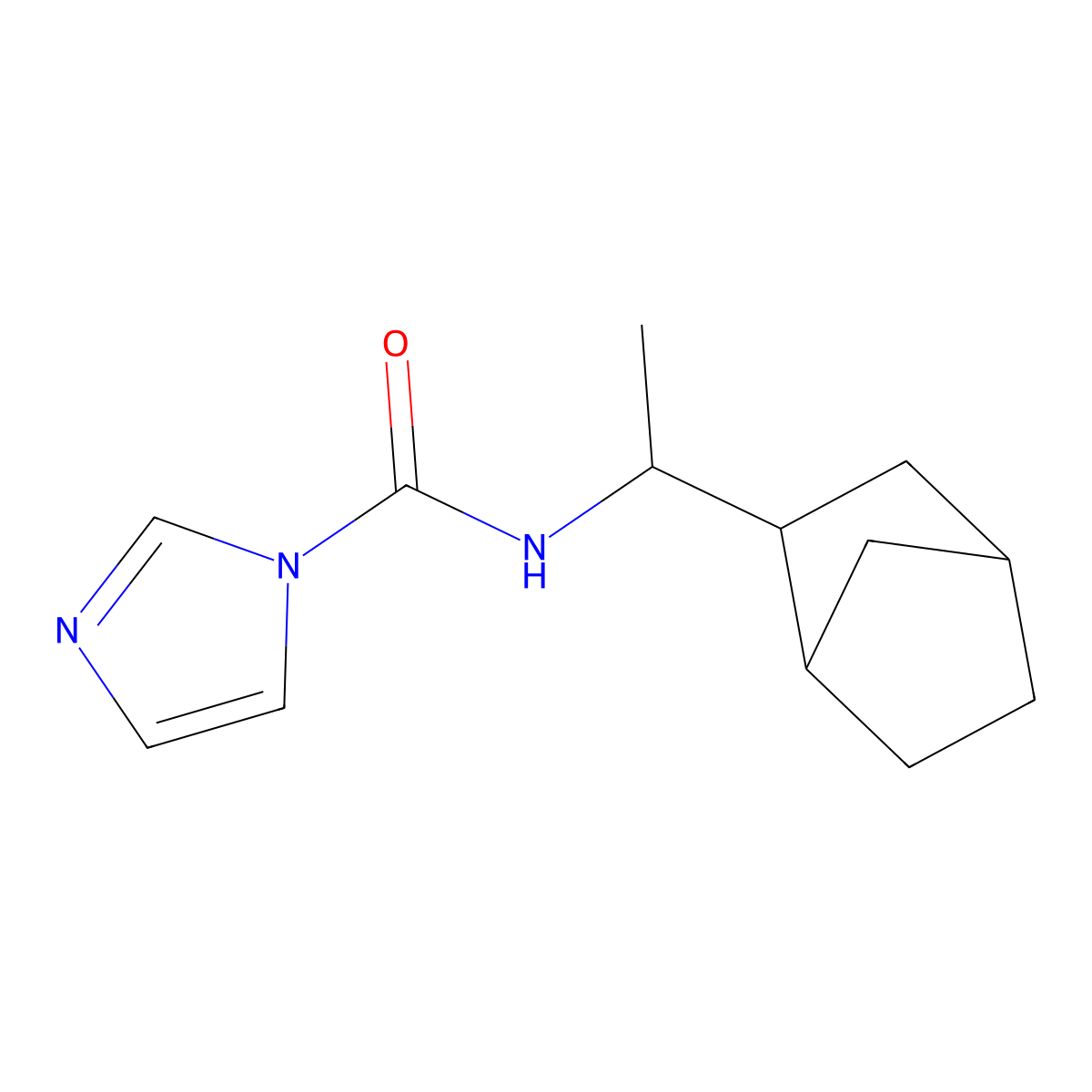 N-(1-{bicyclo[2.2.1]heptan-2-yl}ethyl)-1H-imidazole-1-carboxamide molecular structure, CAS 1212073-40-9