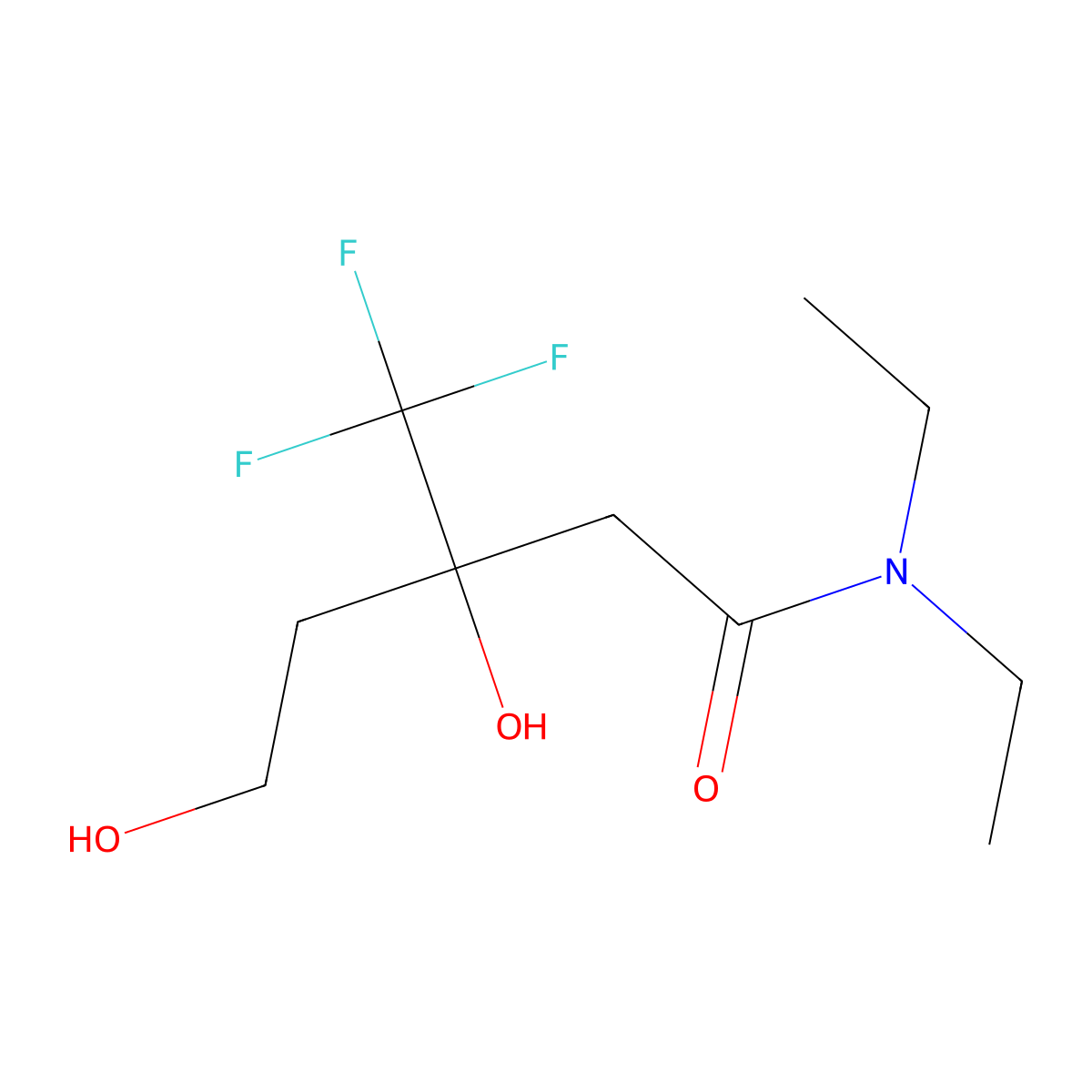 (3R)-N,N-diethyl-3,5-dihydroxy-3-(trifluoromethyl)pentanamide molecular structure, CAS 1212077-12-7