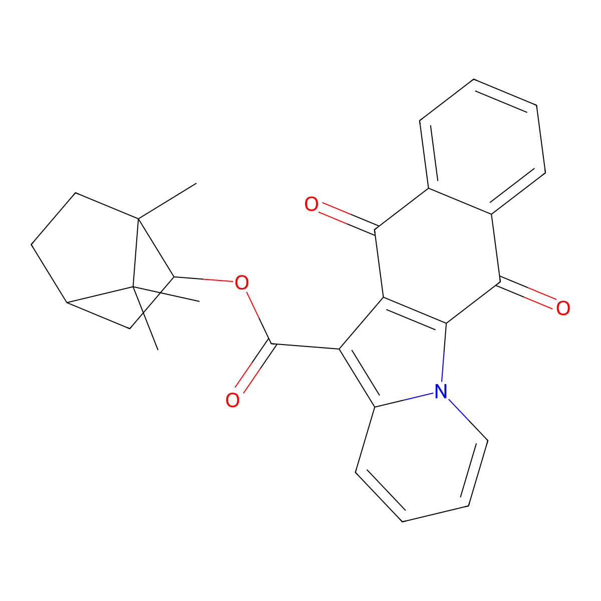 1,7,7-Trimethylbicyclo[2.2.1]heptan-2-yl 2,9-dioxo-11-azatetracyclo[8.7.0.0^{3,8}.0^{11,16}]heptadeca-1(10),3(8),4,6,12,14,16-heptaene-17-carboxylate molecular structure, CAS 1212079-20-3